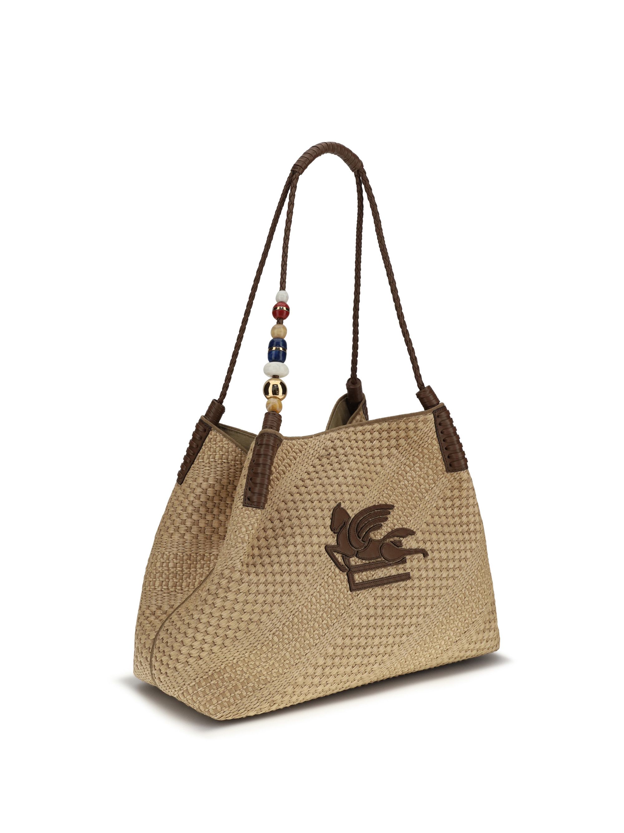 Etro Large Libra Shoulder Bag in raffia Size ONE SIZE - 2 Thumbnail
