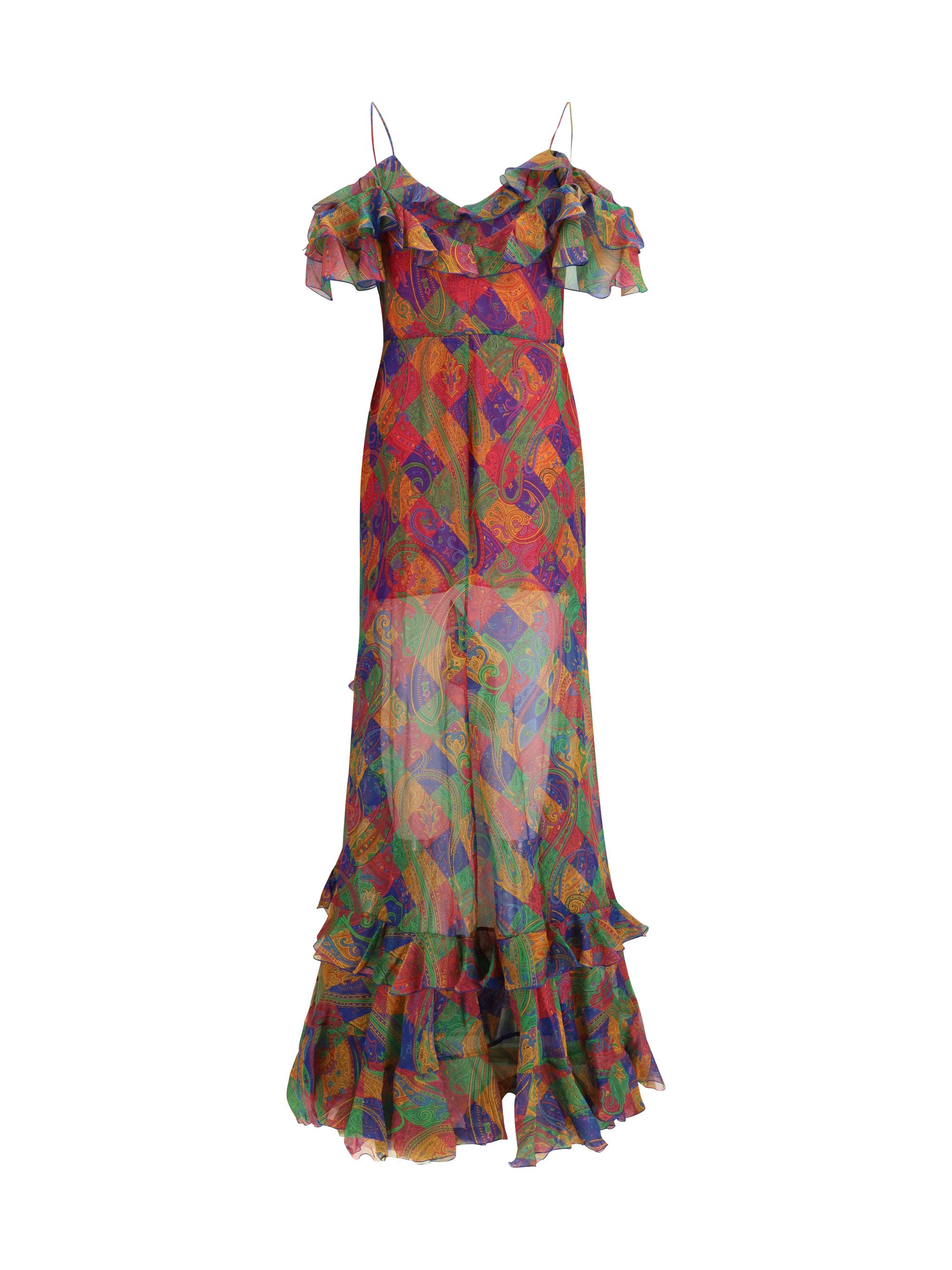 Etro Long silk Dress Size M / US 6-8 / IT 42-44 - 2 Thumbnail