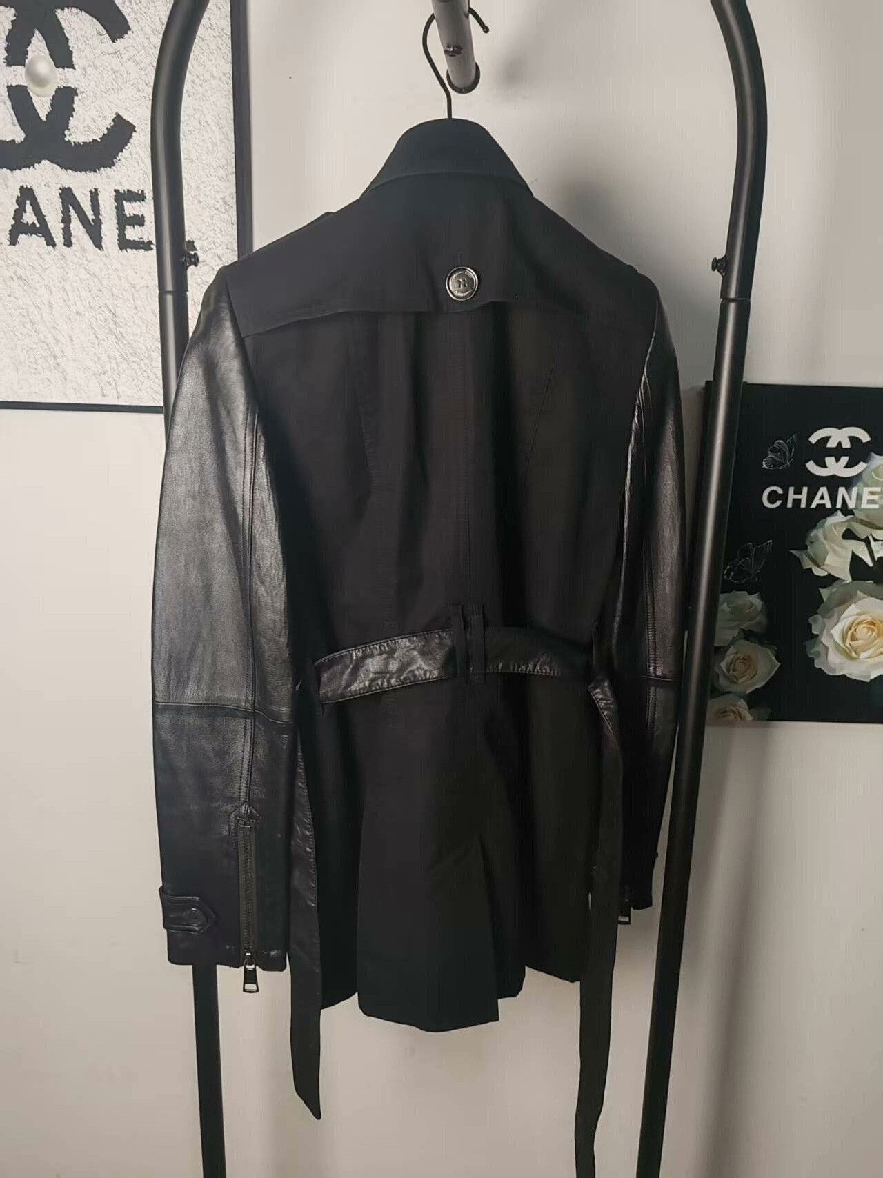 Burberry Burberry Leather Coat with Unique Detailing Size US M / EU 48-50 / 2 - 2 Thumbnail