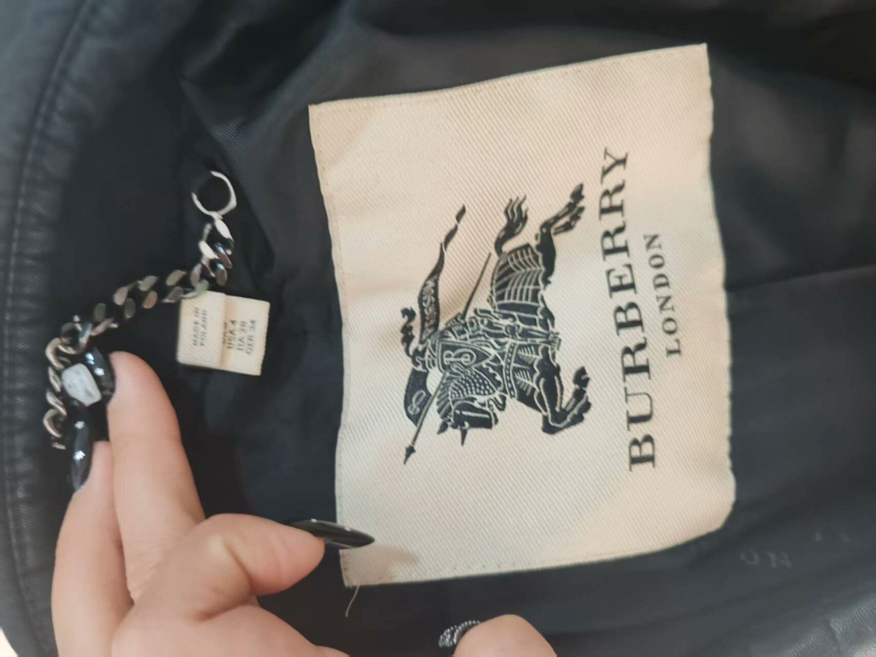 Burberry Burberry Leather Coat with Unique Detailing Size US M / EU 48-50 / 2 - 4 Thumbnail