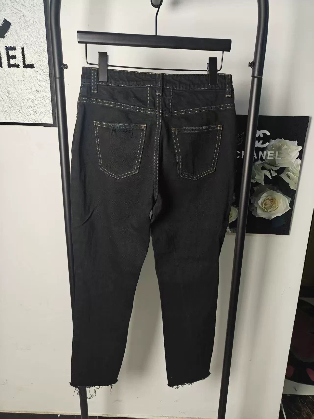 Saint Laurent Paris Saint Laurent Destroyed Denim Jeans Size US 30 / EU 46 - 2 Thumbnail