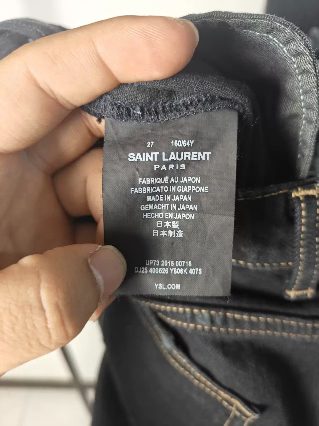 Saint Laurent Paris Saint Laurent Destroyed Denim Jeans Size US 30 / EU 46 - 3 Thumbnail