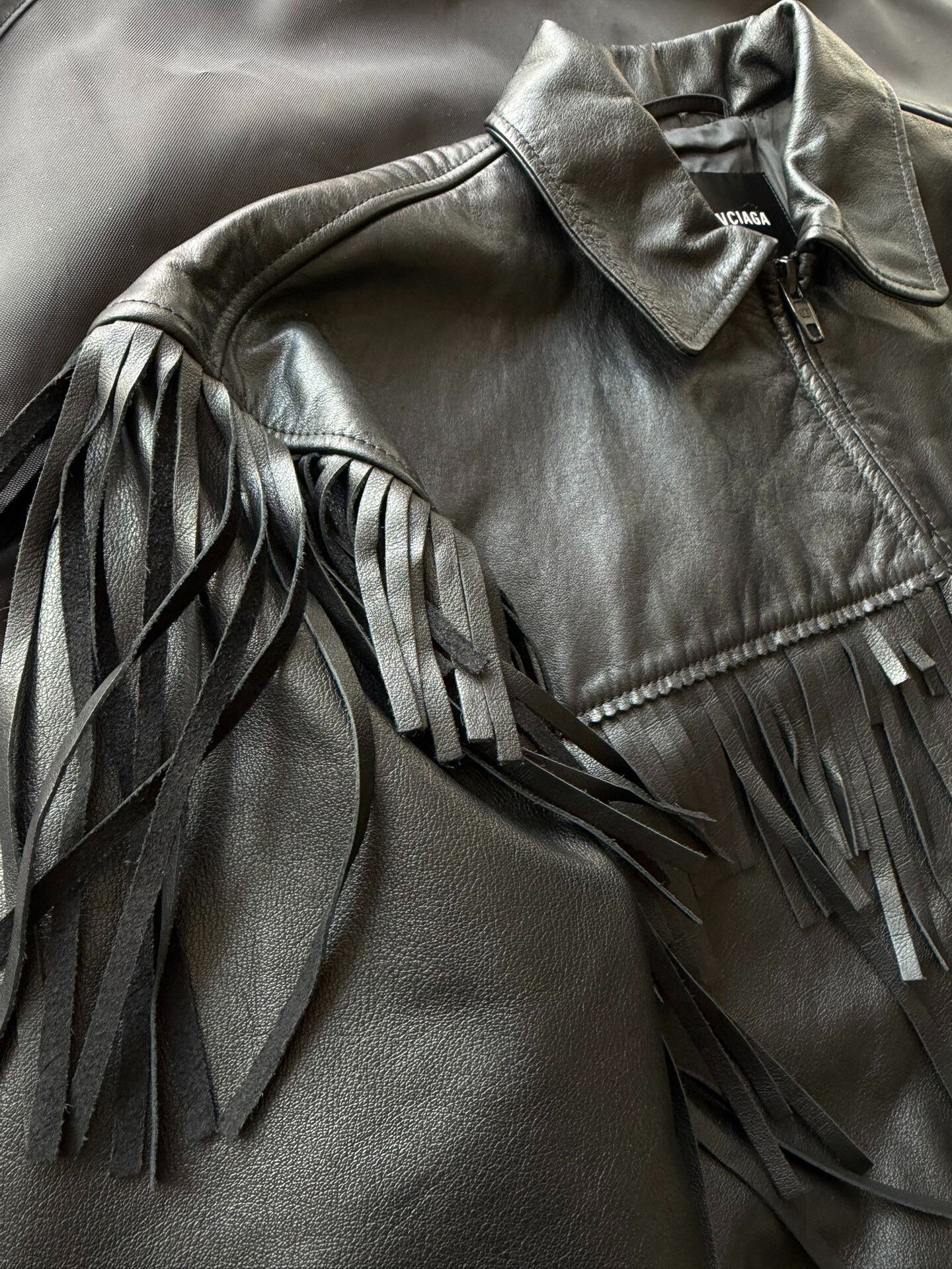 Balenciaga Balenciaga Fringed Leather Jacket Size XS / US 0-2 / IT 36-38 - 3 Thumbnail