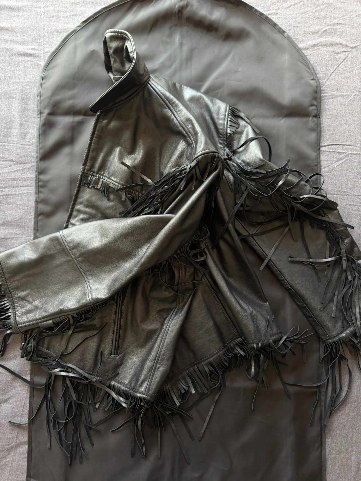 Balenciaga Balenciaga Fringed Leather Jacket Size XS / US 0-2 / IT 36-38 - 5 Thumbnail