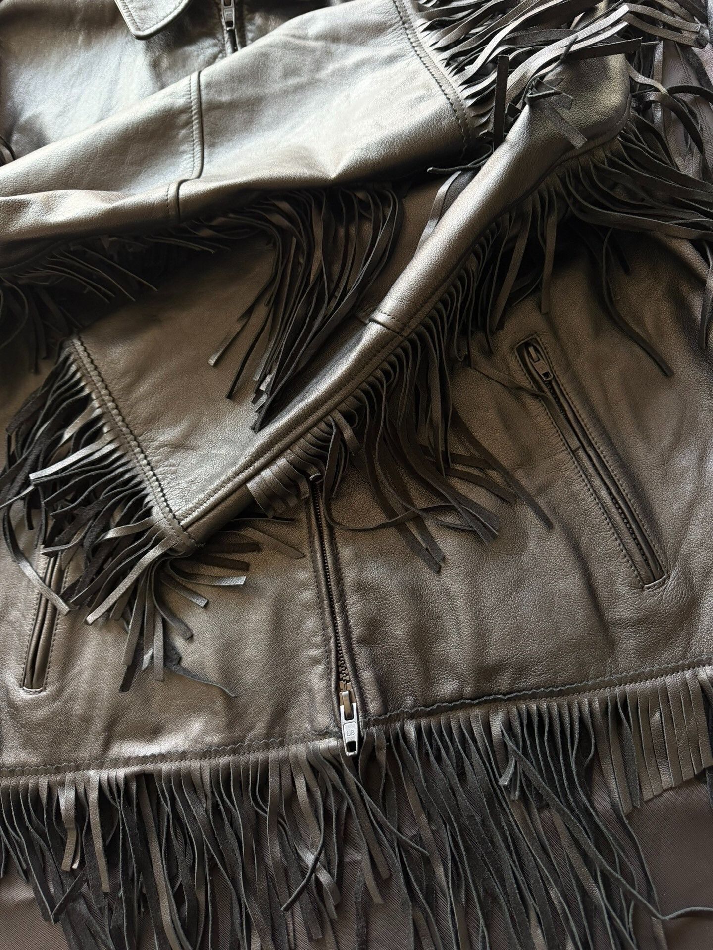 Balenciaga Balenciaga Fringed Leather Jacket Size XS / US 0-2 / IT 36-38 - 8 Thumbnail