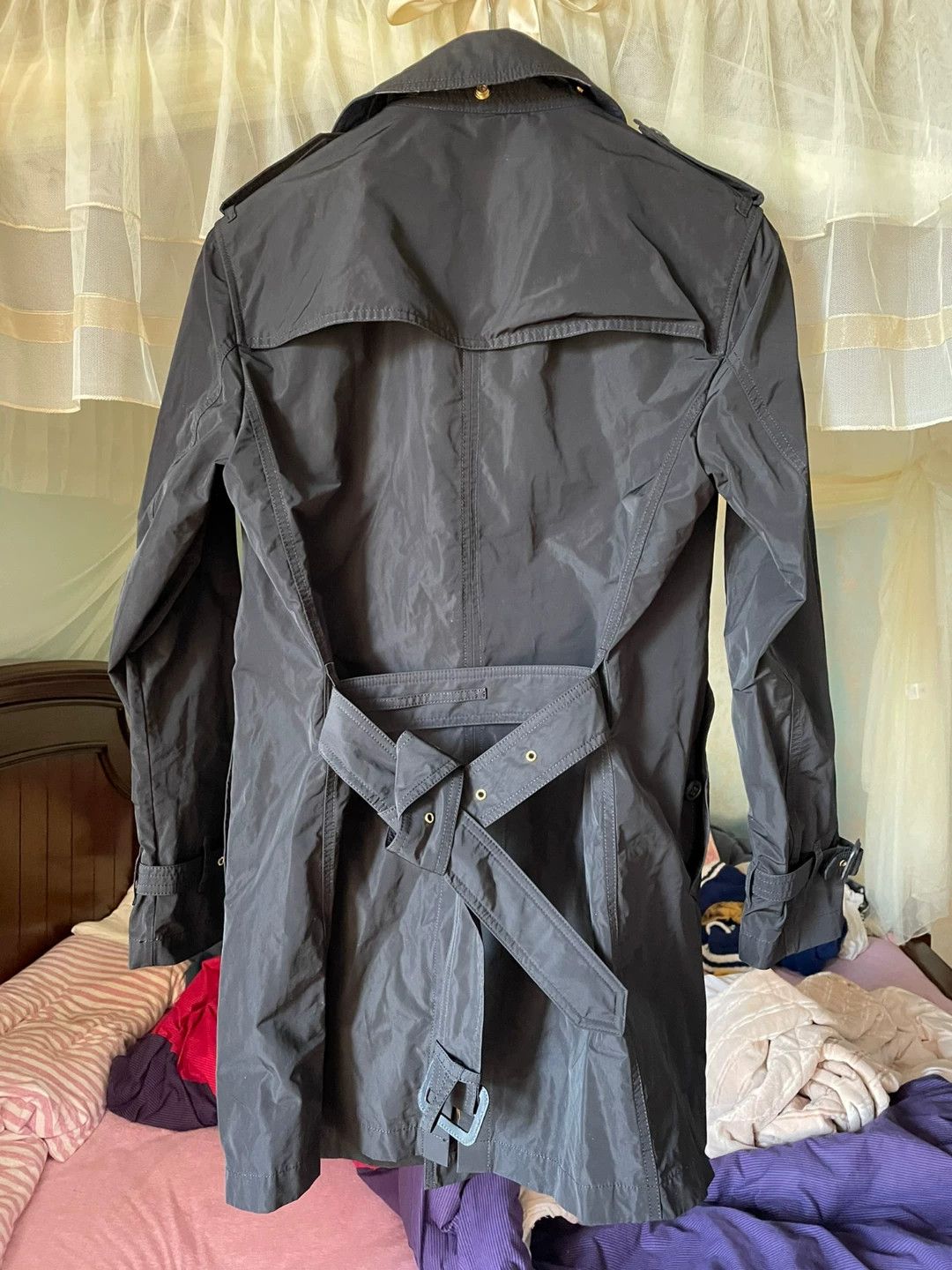Burberry Burberry Men's Black Trench Coat Size US M / EU 48-50 / 2 - 2 Thumbnail