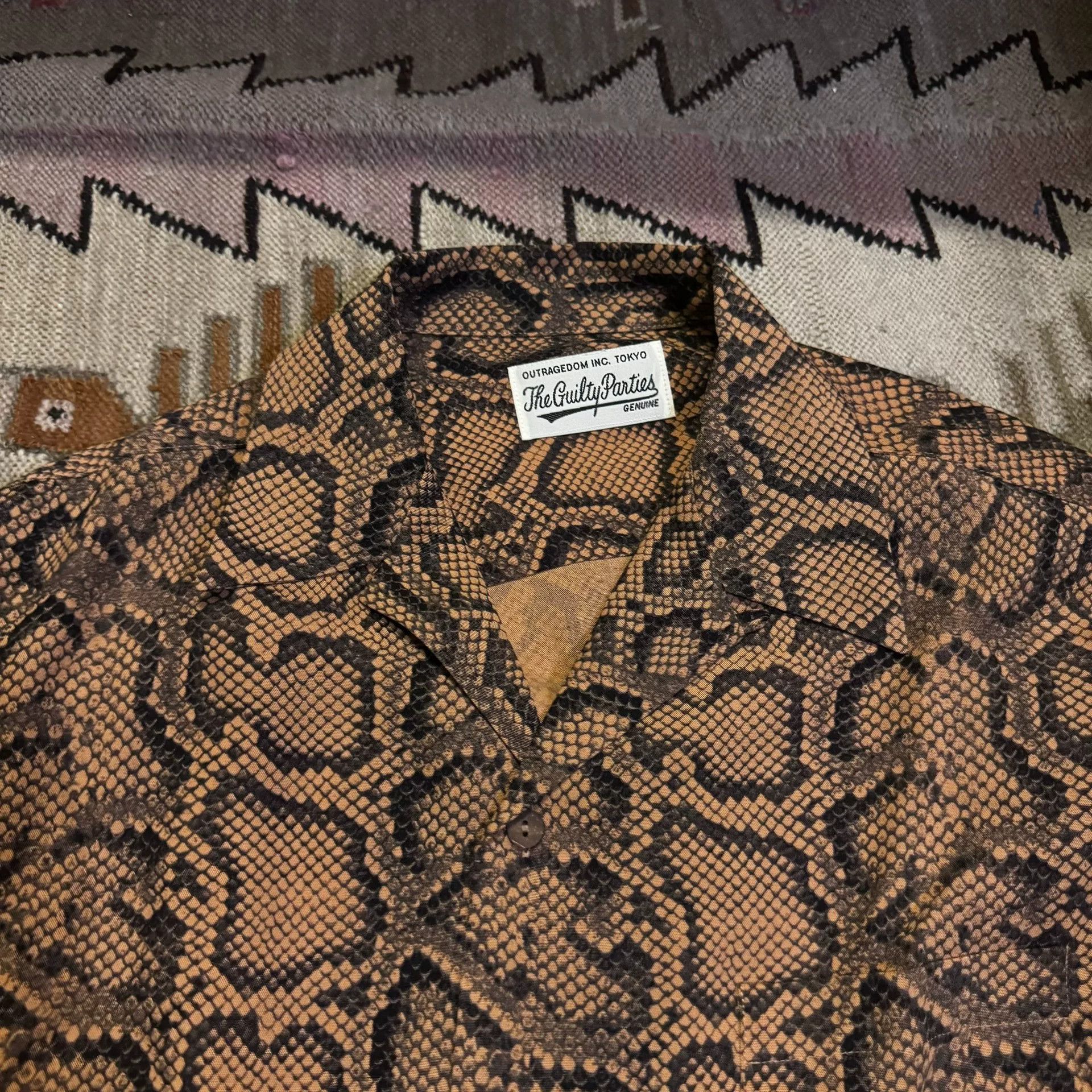 Comme des Garcons Wacko Maria Snake Print Long Sleeve Shirt Size US M / EU 48-50 / 2 - 2 Thumbnail