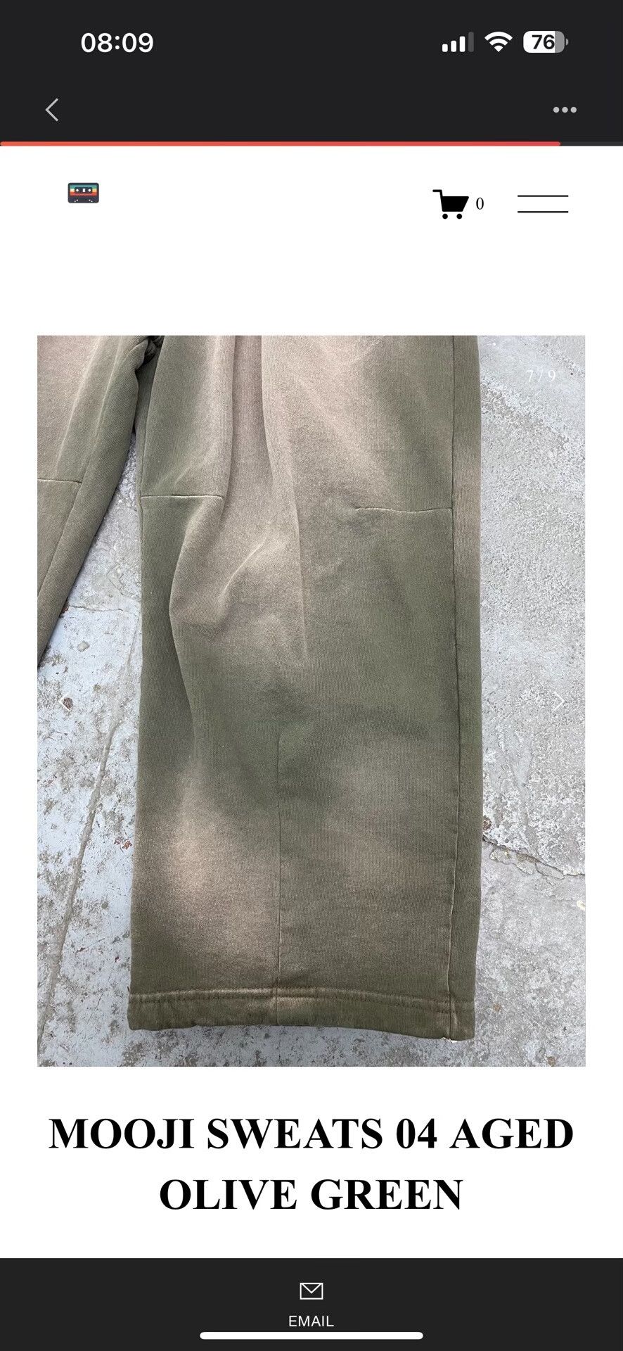 MOOJIMOOJIUS Aged Olive Green Mooji Sweats Size US 30 / EU 46 - 7 Thumbnail