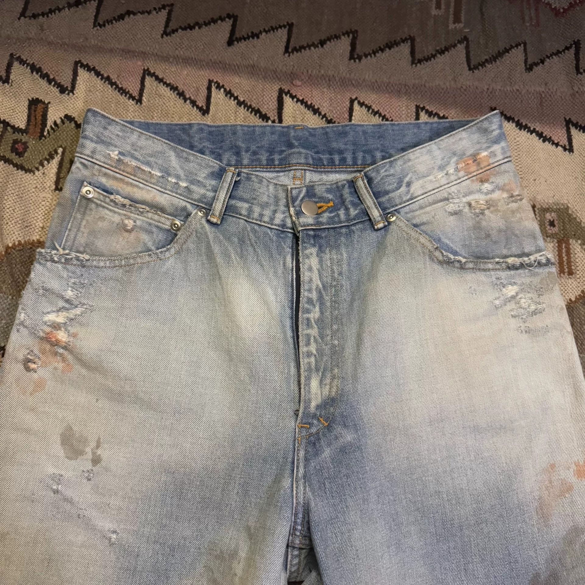 Vintage Distressed Selvedge Denim Pants Size US 32 / EU 48 - 3 Thumbnail