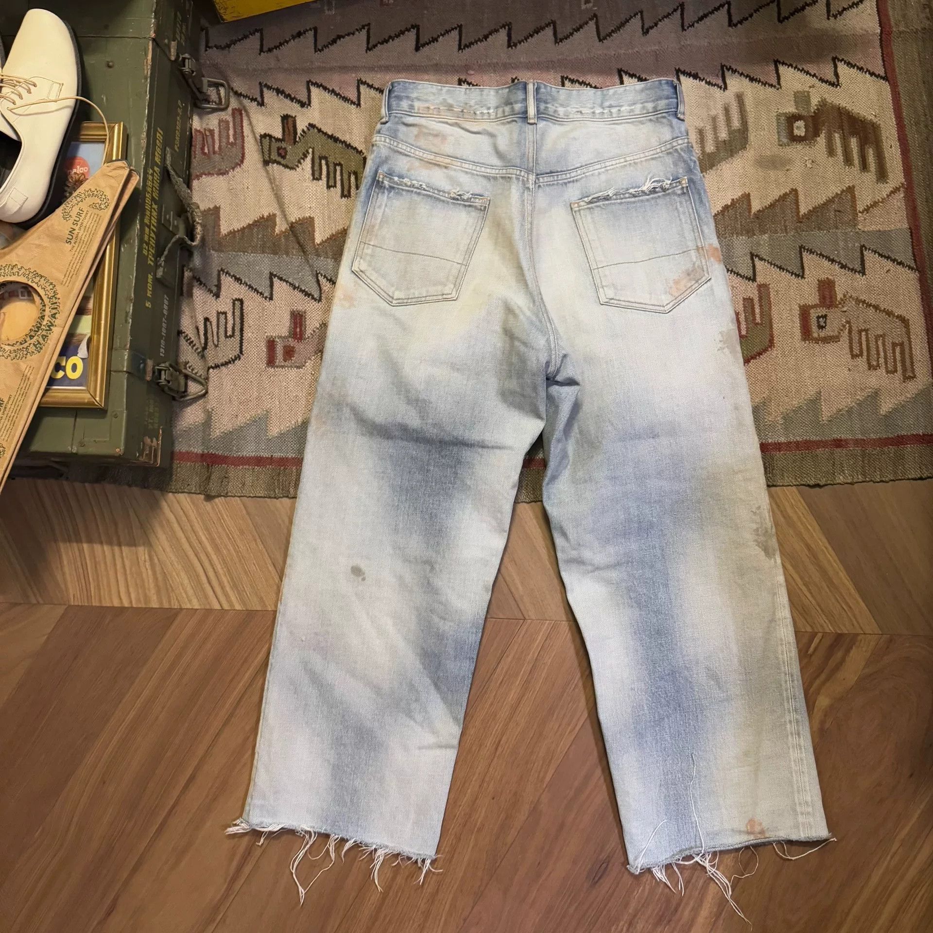 Vintage Distressed Selvedge Denim Pants Size US 32 / EU 48 - 2 Thumbnail