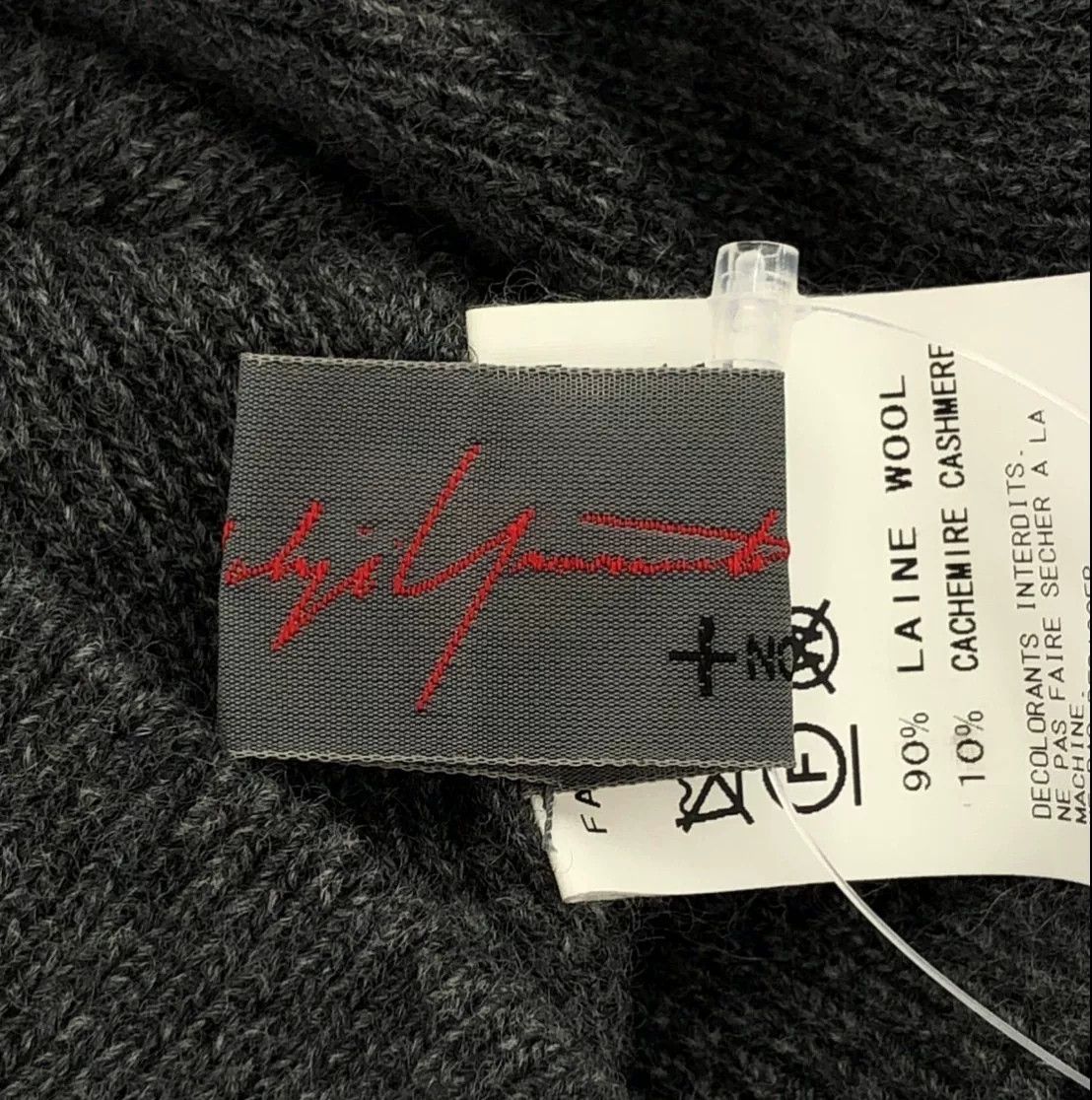 Yohji Yamamoto YOHJI YAMAMOTO+NOIR Gray Wool Cashmere Top Size M / US 6-8 / IT 42-44 - 3 Thumbnail