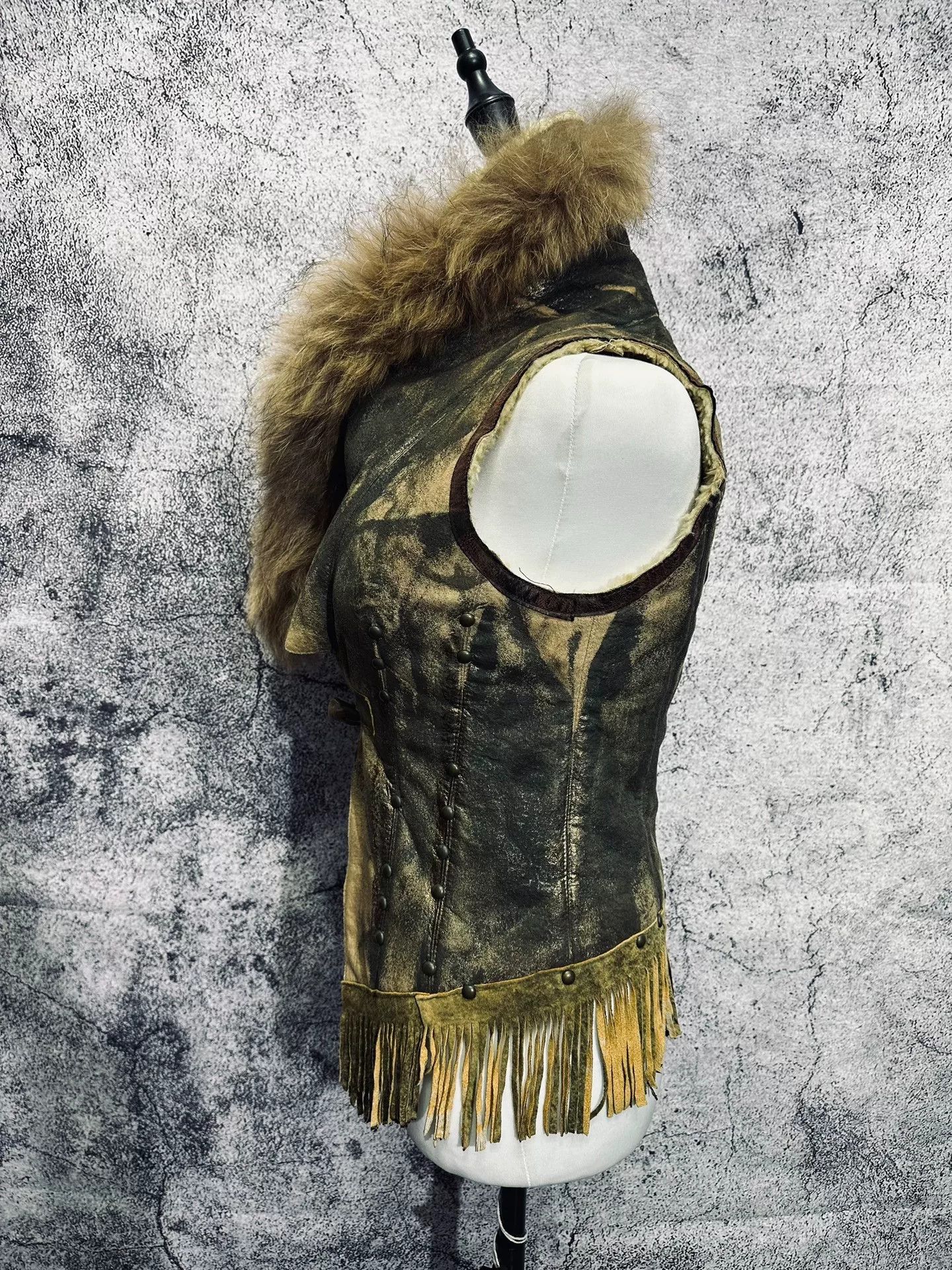 If Six Was Nine Bohemian Vintage Rock Vest Size M / US 6-8 / IT 42-44 - 5 Thumbnail
