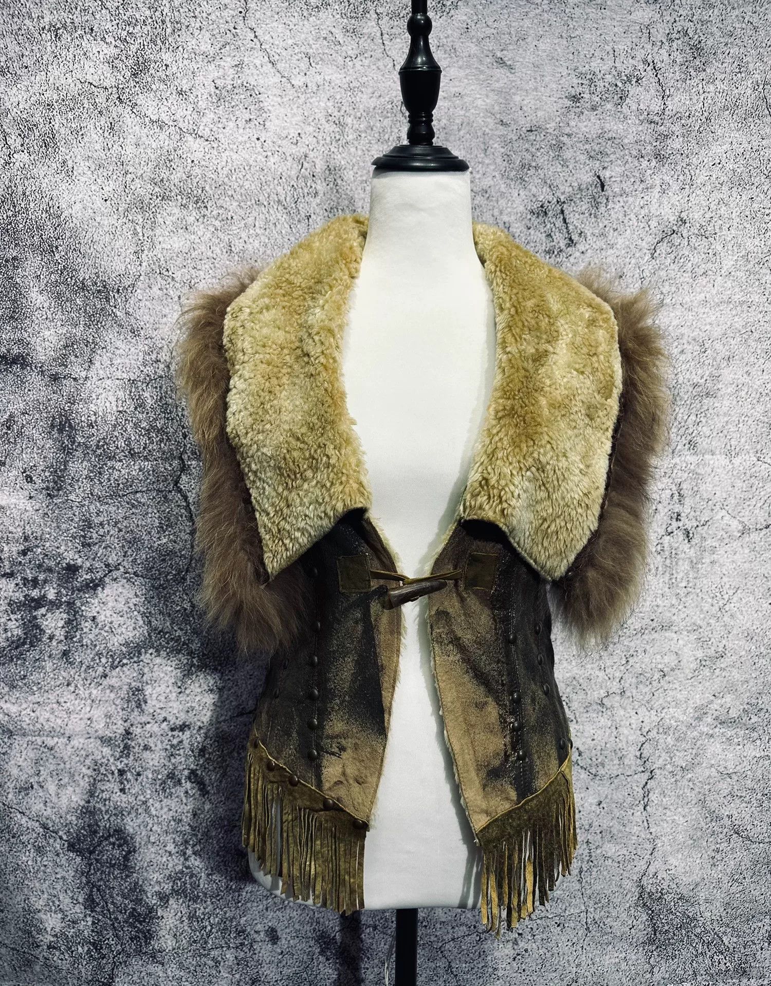 If Six Was Nine Bohemian Vintage Rock Vest Size M / US 6-8 / IT 42-44 - 6 Thumbnail