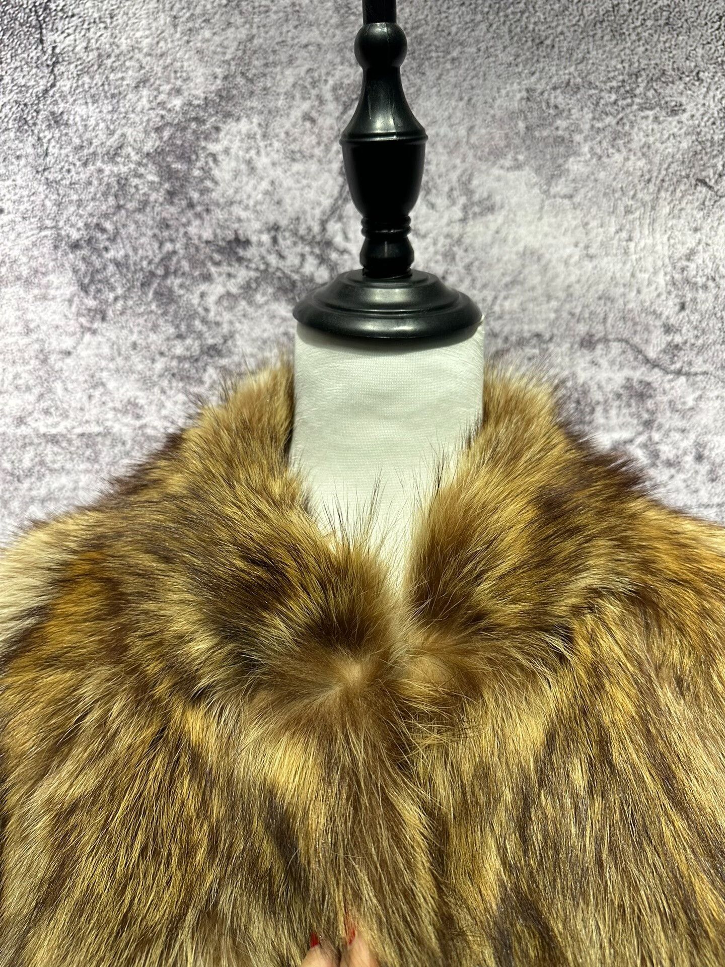 Japanese Brand Vintage EMBA Raccoon Fur Long Coat Size M / US 6-8 / IT 42-44 - 5 Thumbnail