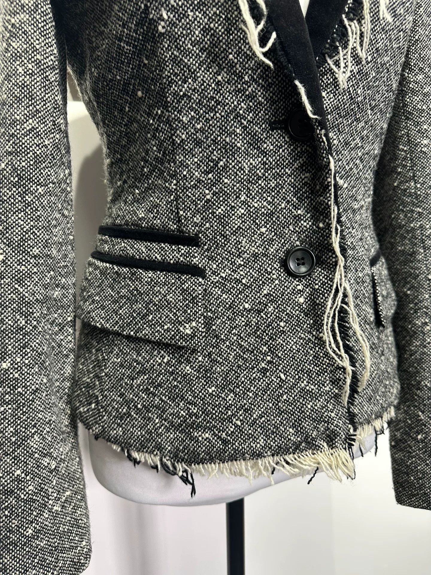 Yohji Yamamoto Yohji Yamamoto Velvet Fringe Jacket Size M / US 6-8 / IT 42-44 - 3 Thumbnail
