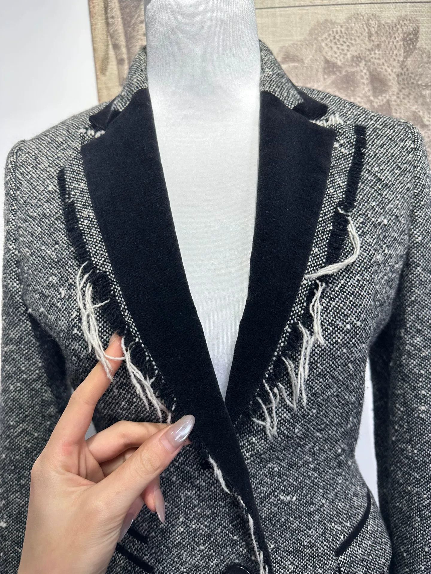 Yohji Yamamoto Yohji Yamamoto Velvet Fringe Jacket Size M / US 6-8 / IT 42-44 - 4 Thumbnail