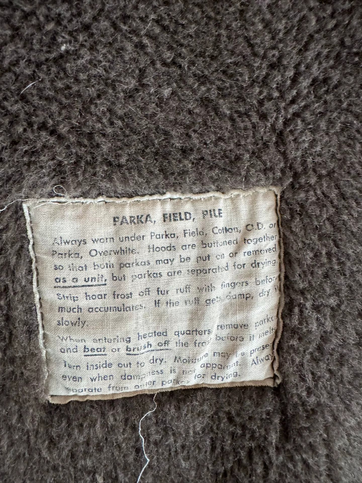 WWII US Army M43 Inner Lining Jacket