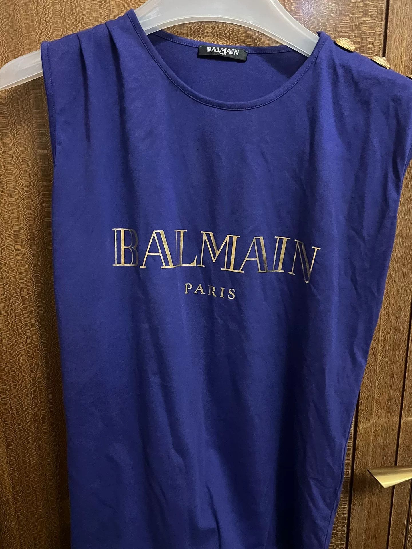 Balmain Balmain Sleeveless Top in Deep Blue Size M / US 6-8 / IT 42-44 - 2 Thumbnail