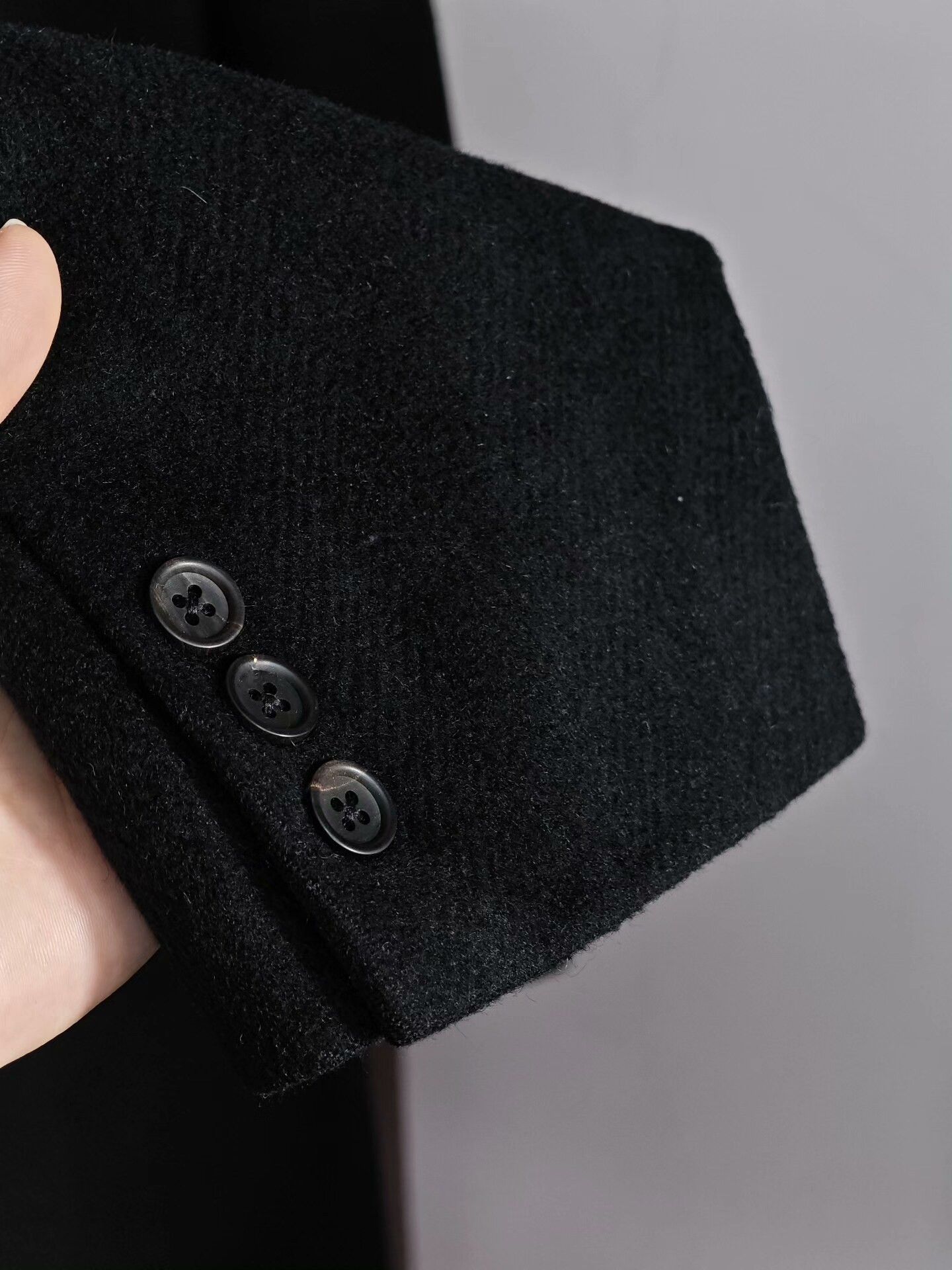 J. Press Black Angora Wool Blend Overcoat Size US M / EU 48-50 / 2 - 4 Thumbnail