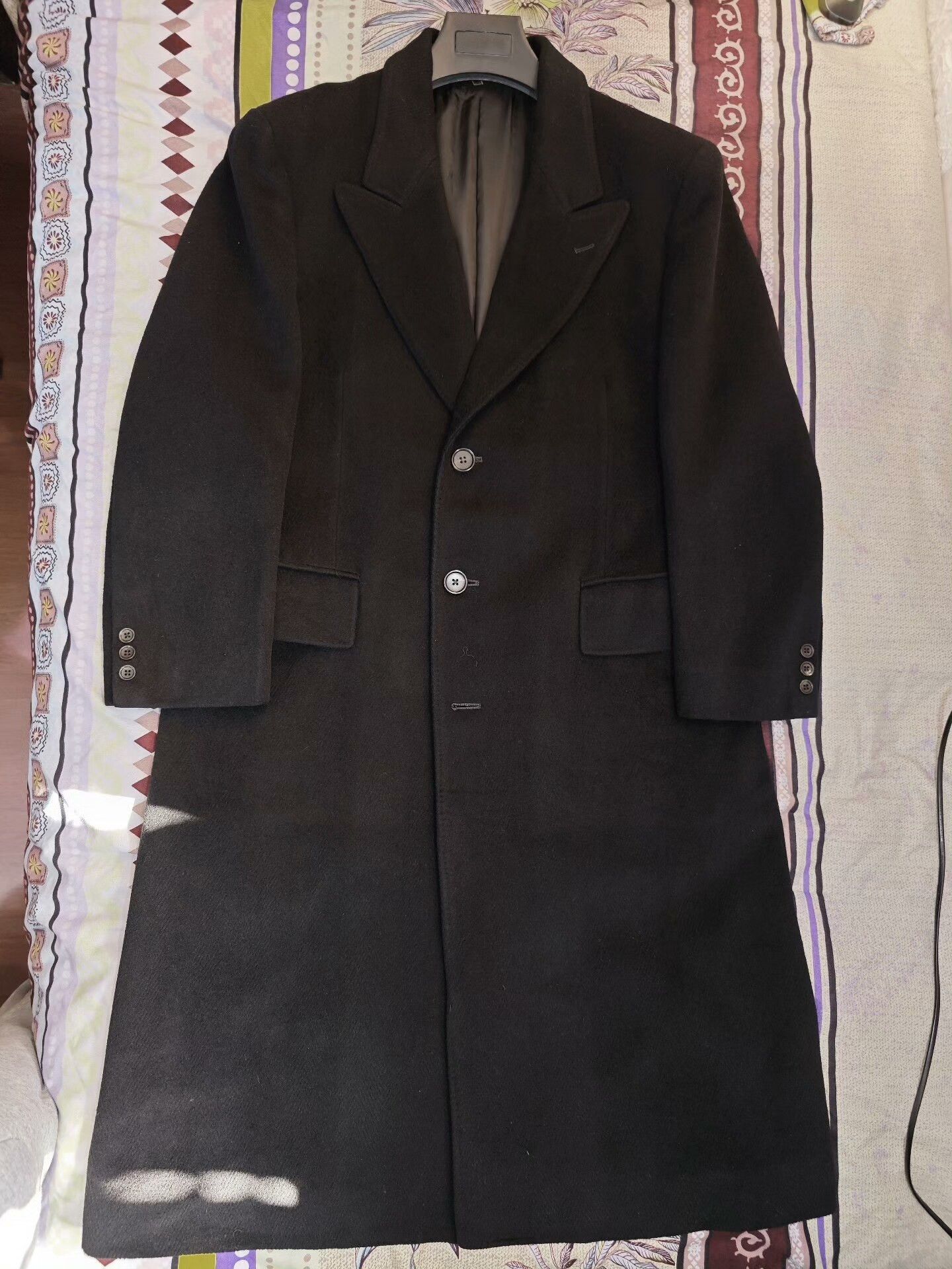 J. Press Black Angora Wool Blend Overcoat Size US M / EU 48-50 / 2 - 5 Thumbnail