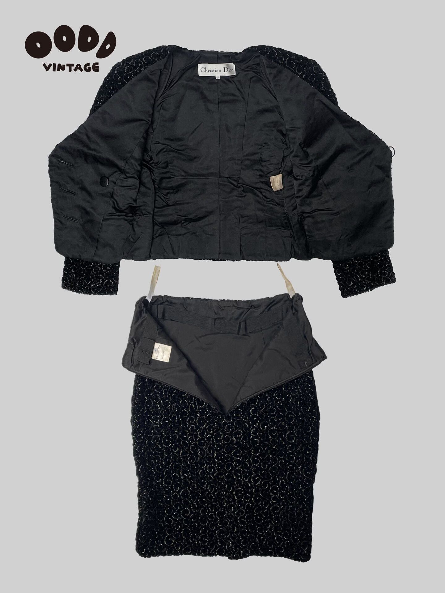Dior Christian Dior Velvet Embroidered Jacket Set Size XS / US 0-2 / IT 36-38 - 2 Thumbnail