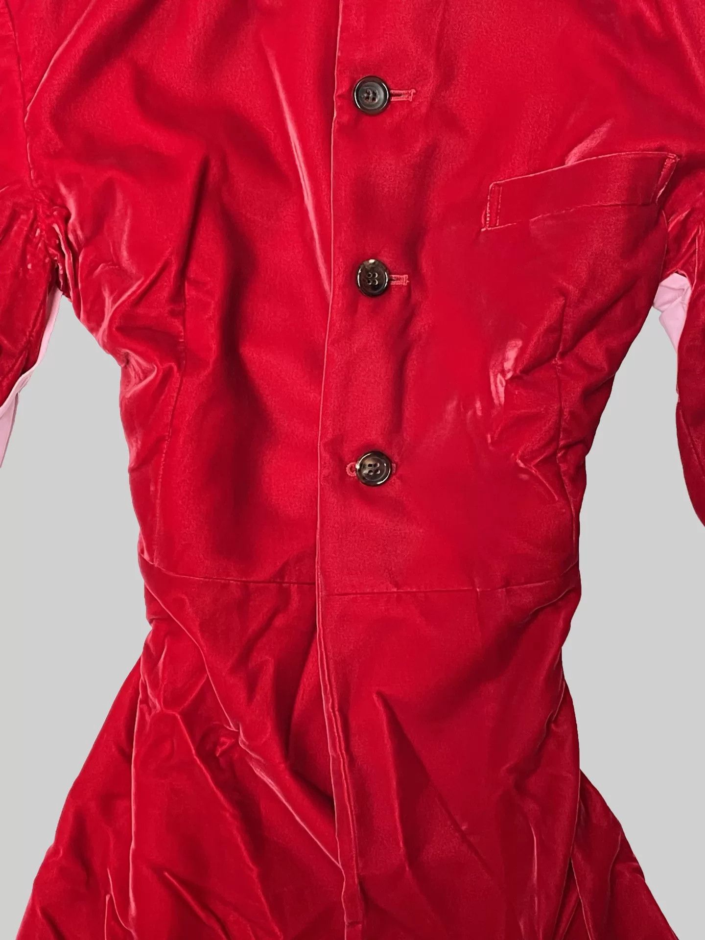 Comme des Garcons Red Velvet Tailcoat Jacket Size M / US 6-8 / IT 42-44 - 4 Thumbnail