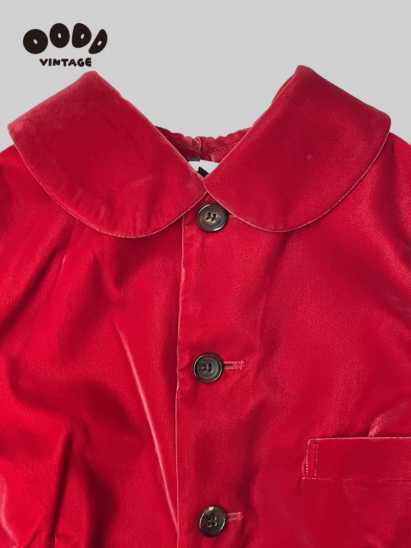 Comme des Garcons Red Velvet Tailcoat Jacket Size M / US 6-8 / IT 42-44 - 2 Thumbnail