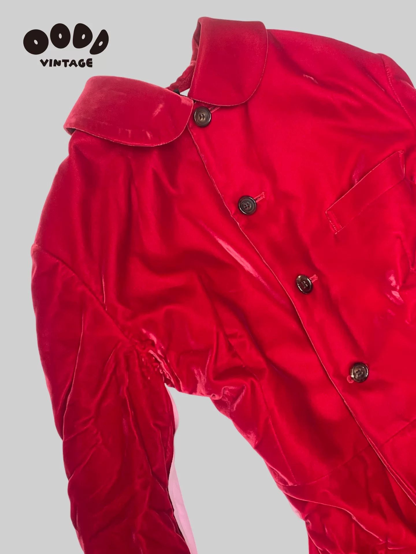 Comme des Garcons Red Velvet Tailcoat Jacket Size M / US 6-8 / IT 42-44 - 5 Thumbnail