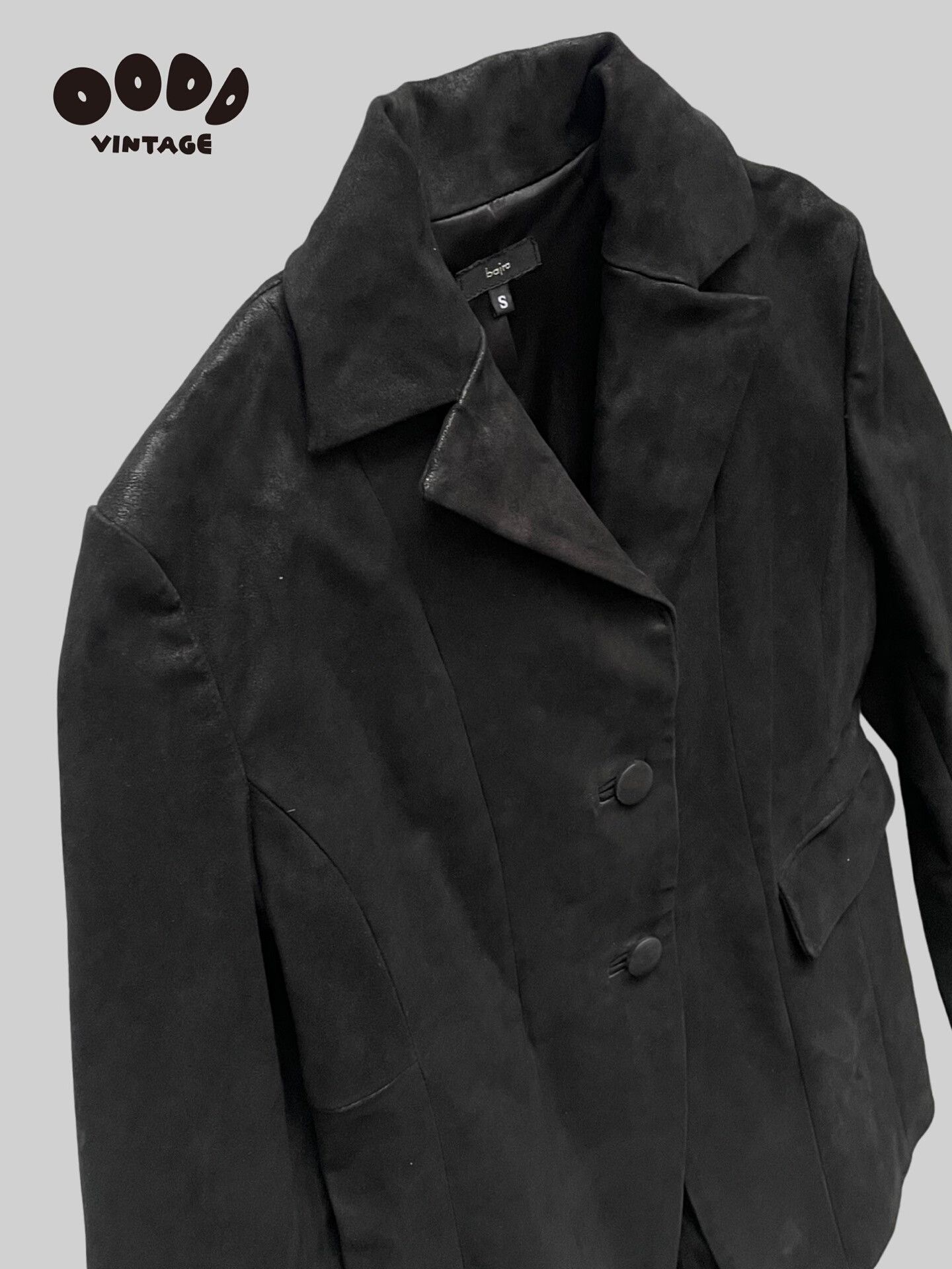 Bajra Black Suede Flare Sleeve Jacket Size M / US 6-8 / IT 42-44 - 4 Thumbnail