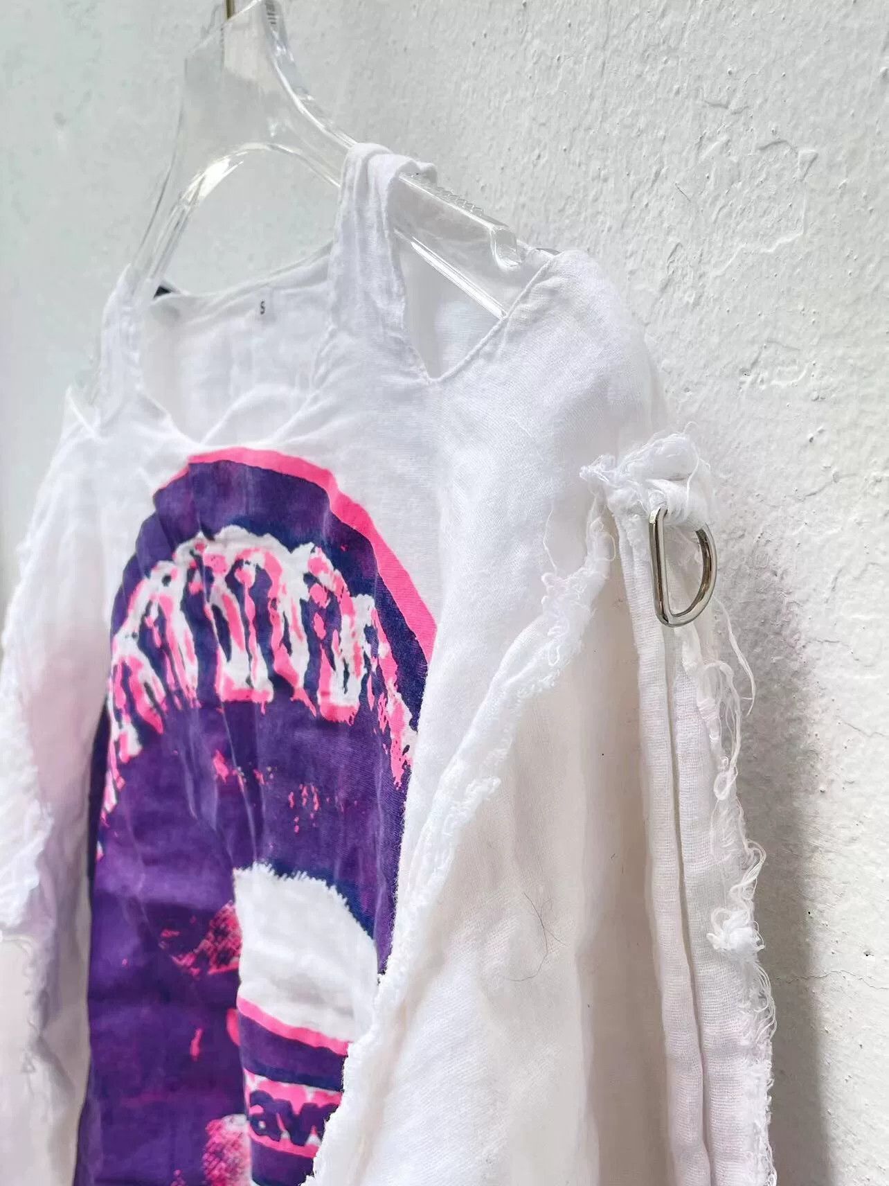 Seditionaries Punk-Inspired Sheer Top with Graphic Print Size M / US 6-8 / IT 42-44 - 5 Thumbnail
