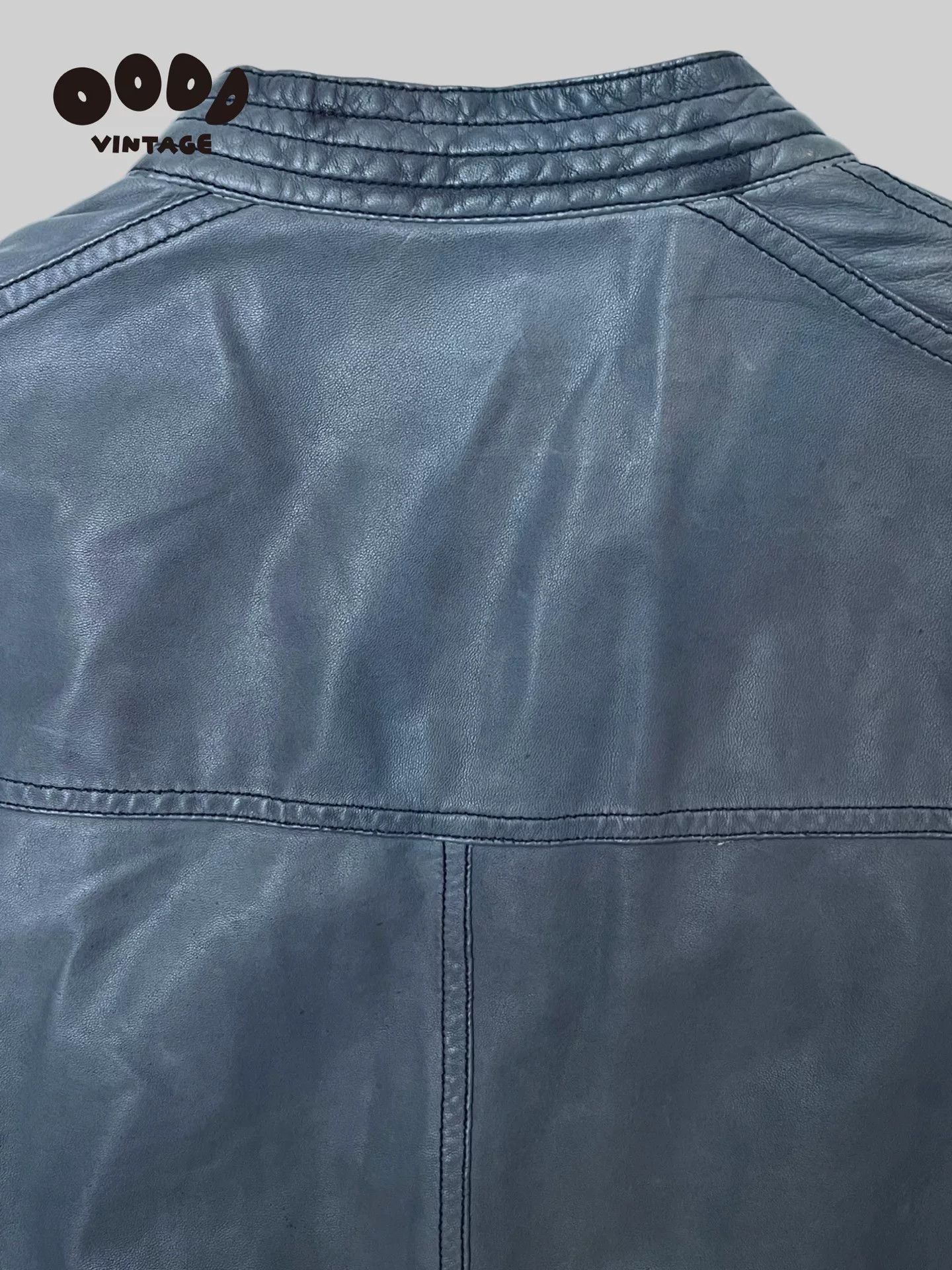 Neil Barrett Neil Barrett Blue Distressed Leather Jacket Size US M / EU 48-50 / 2 - 7 Thumbnail