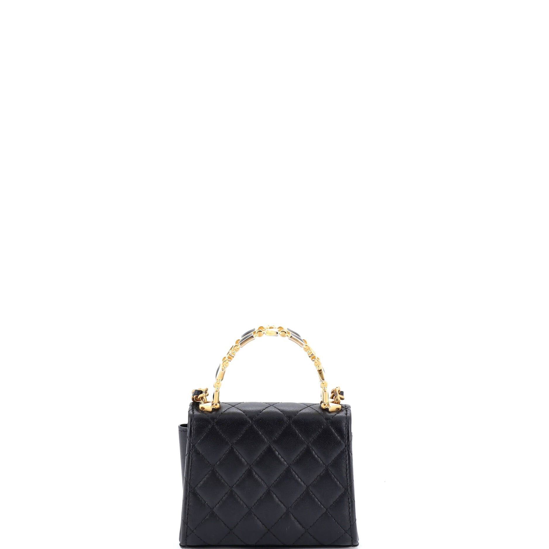Chanel Coco Enamel Top Handle Flap Bag Size ONE SIZE - 3 Thumbnail