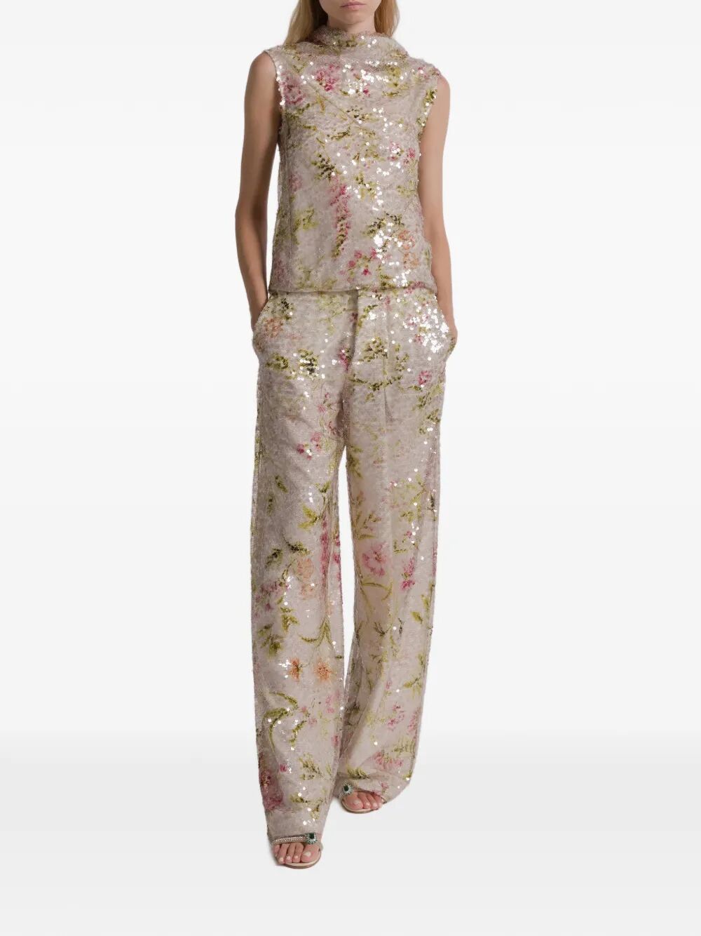 Alberta Ferretti PRINTED SEQUINS SHIRT Size M / US 6-8 / IT 42-44 - 5 Thumbnail