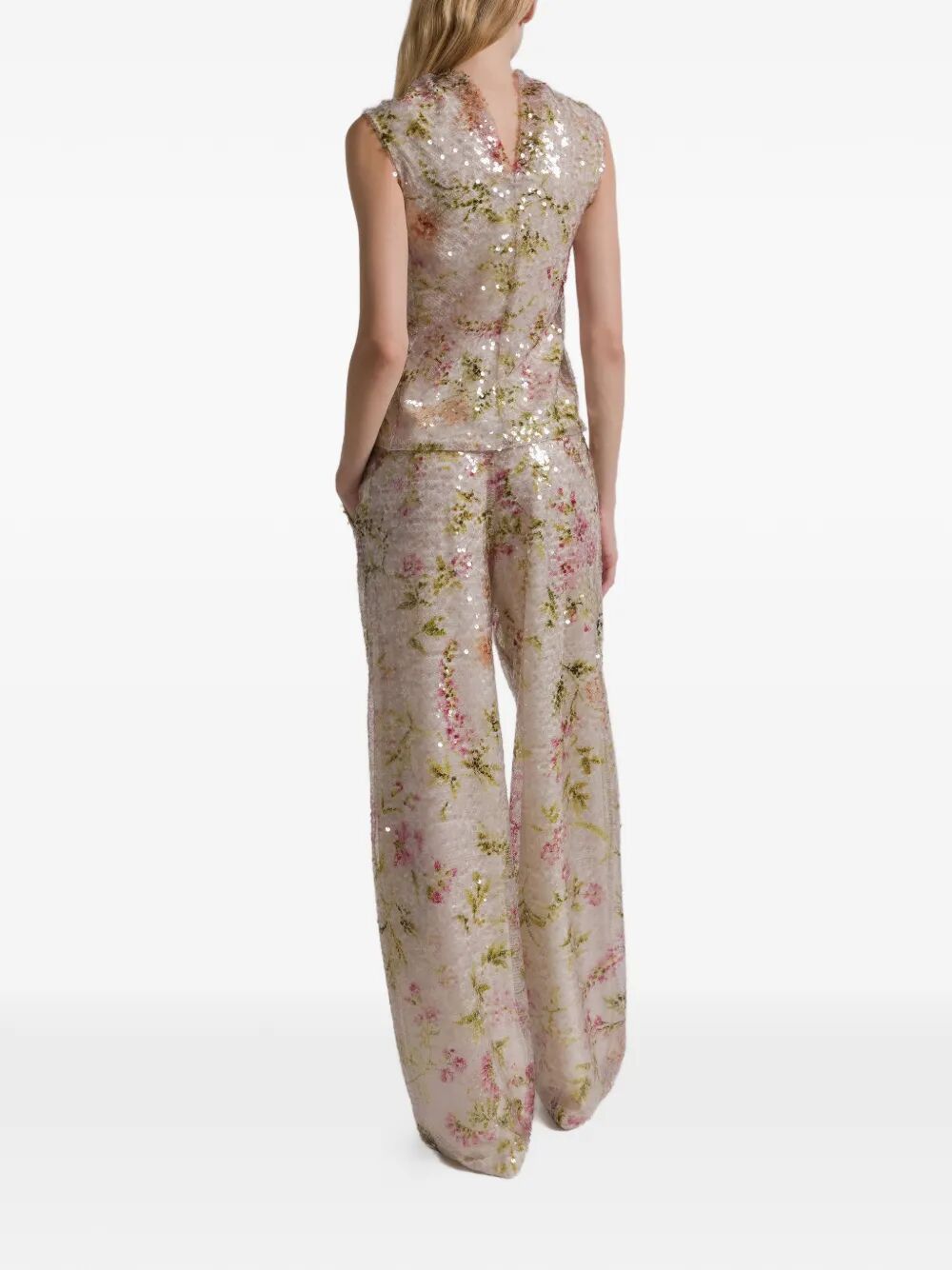 Alberta Ferretti PRINTED SEQUINS WIDE LEG TROUSERS Size 30" / US 8 / IT 44 - 7 Thumbnail
