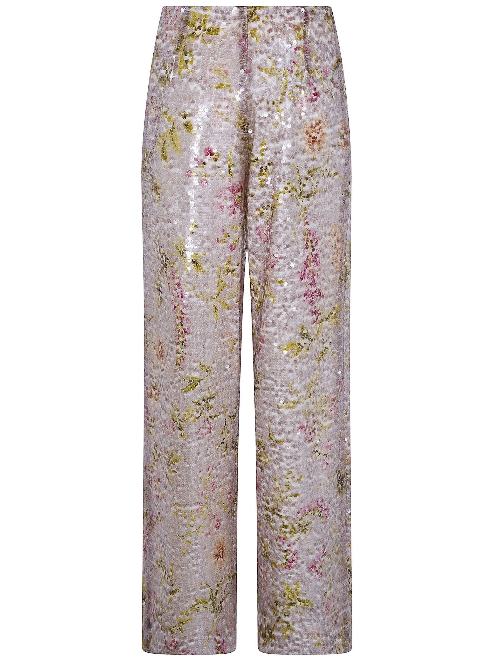 Alberta Ferretti PRINTED SEQUINS WIDE LEG TROUSERS Size 30" / US 8 / IT 44 - 2 Thumbnail