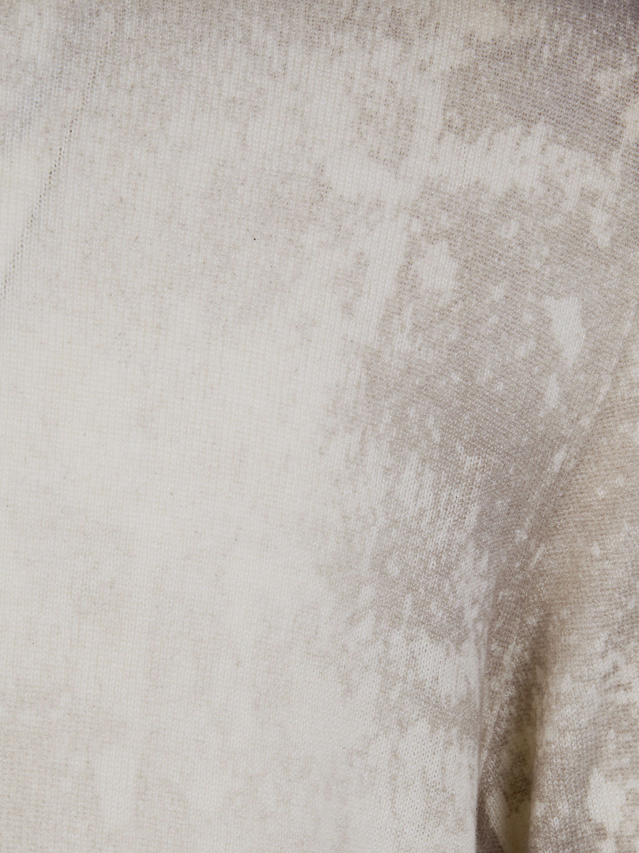 Avant Toi "SHELLEY" MARBLE EFFECT LIGHT CASHMERE REVERSIBLE ROUNDNECK PULLOVER Size US L / EU 52-54 / 3 - 3 Thumbnail