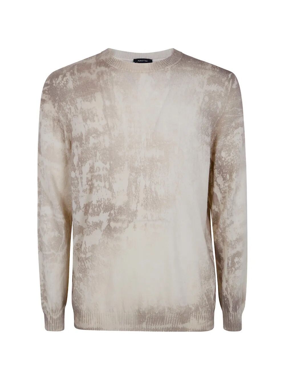 Avant Toi "SHELLEY" MARBLE EFFECT LIGHT CASHMERE REVERSIBLE ROUNDNECK PULLOVER Size US XL / EU 56 / 4 - 4 Thumbnail