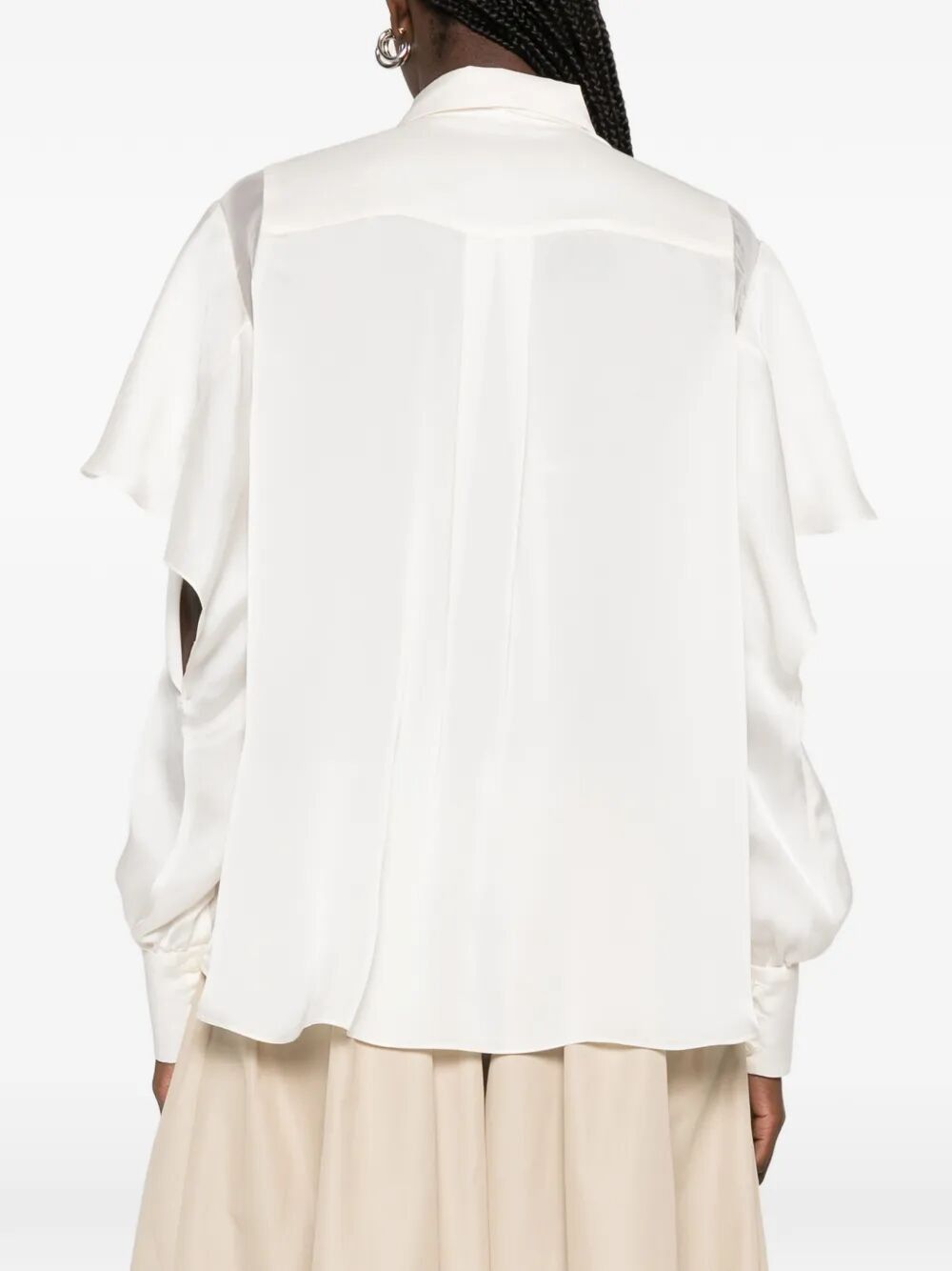 Sacai SATIN X CHIFFON SHIRT Size L / US 10 / IT 46 - 7 Thumbnail