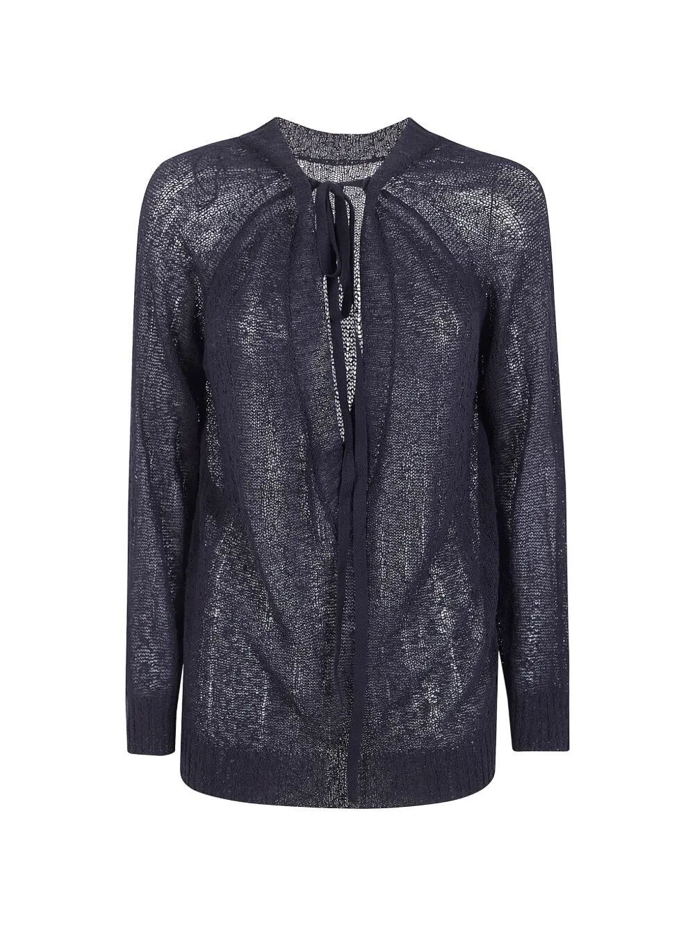 Ann Demeulemeester "NIES" COMFORT SWEATER WITH DEEP V-NECK ON BACK Size S / US 4 / IT 40 - 4 Thumbnail