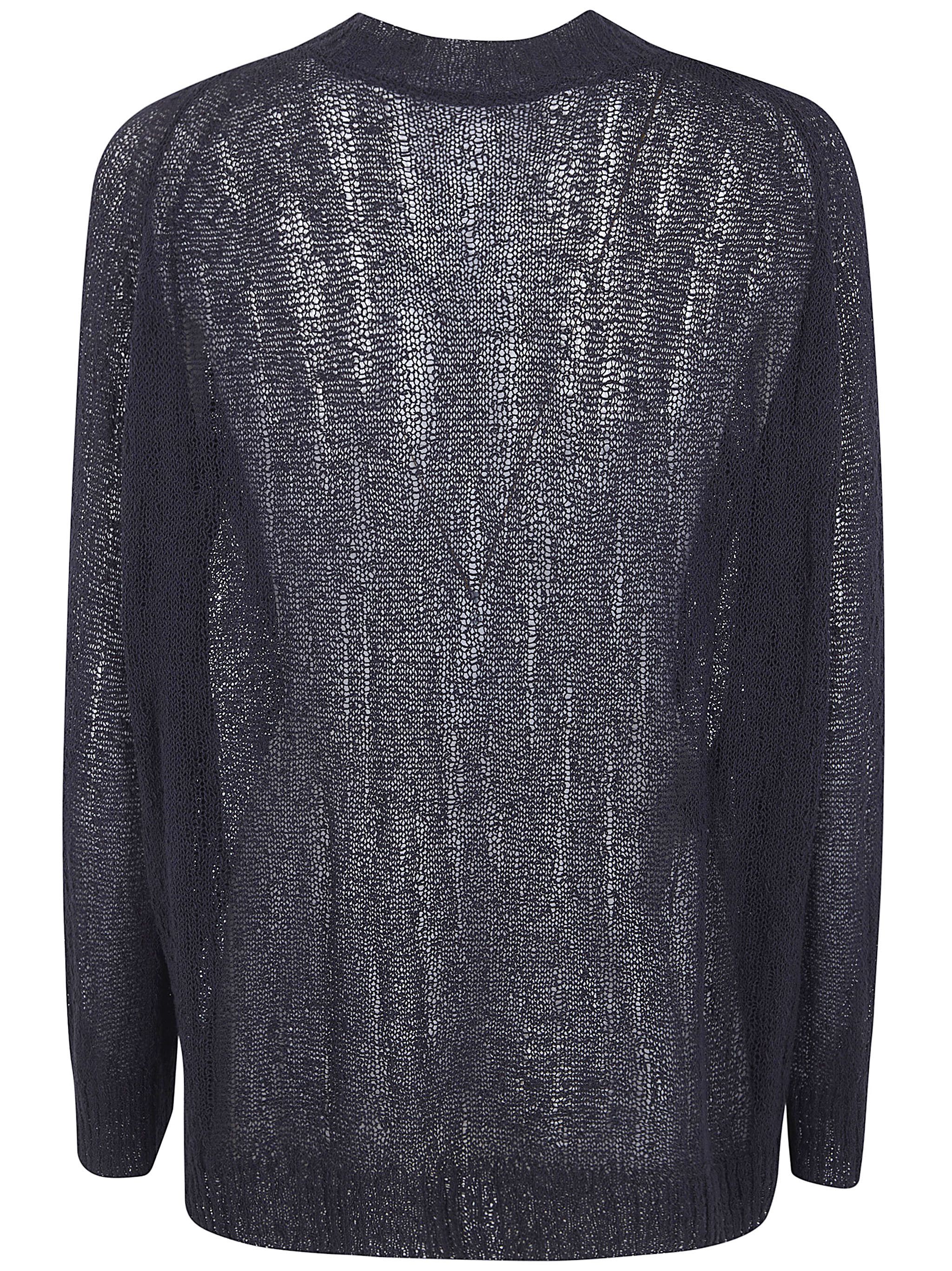 Ann Demeulemeester "NIES" COMFORT SWEATER WITH DEEP V-NECK ON BACK Size S / US 4 / IT 40 - 2 Thumbnail