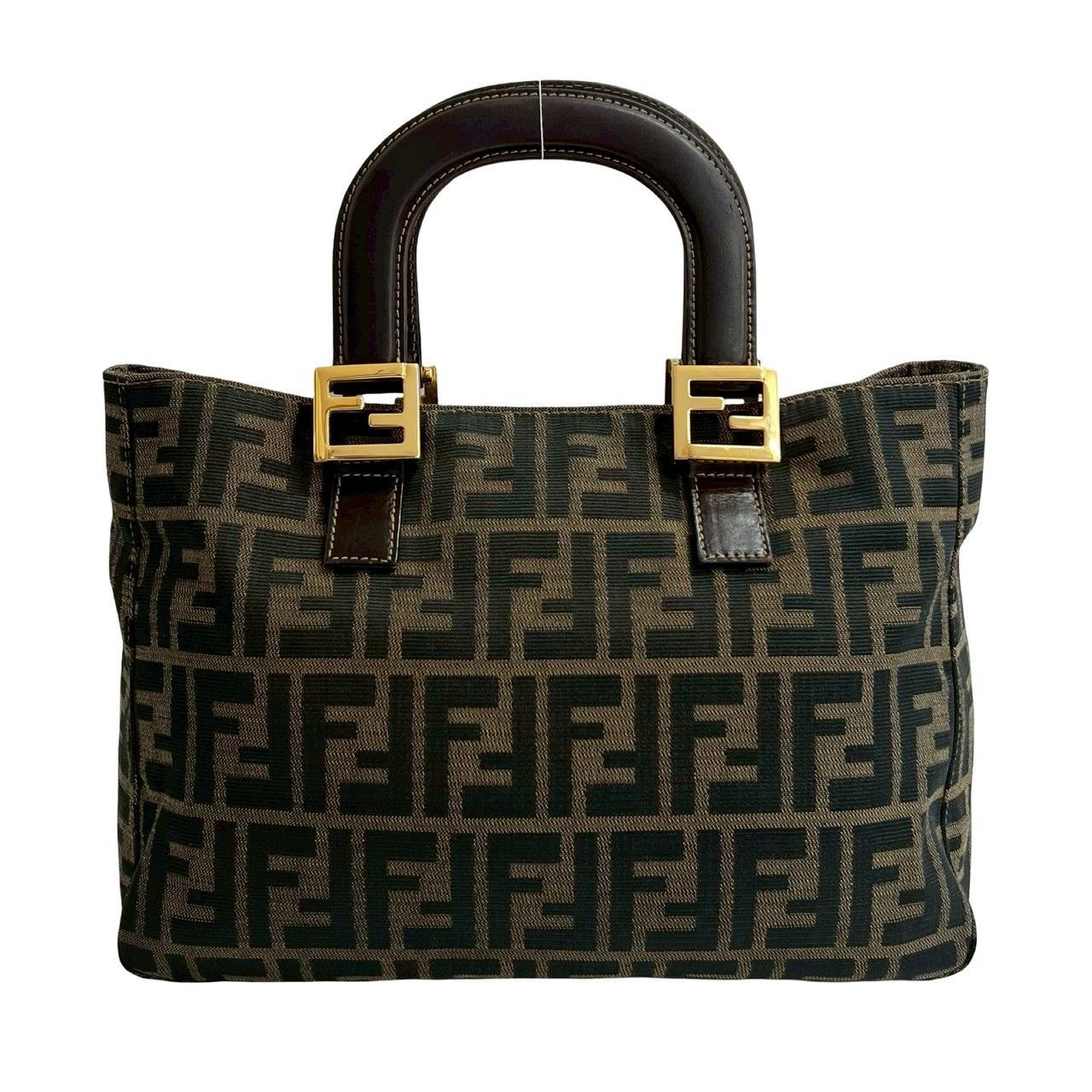 Fendi Fendi Fendi Zucca Canvas Leather Handbag Textile Handbag DUTY FREE for USA Size ONE SIZE - 4 Thumbnail