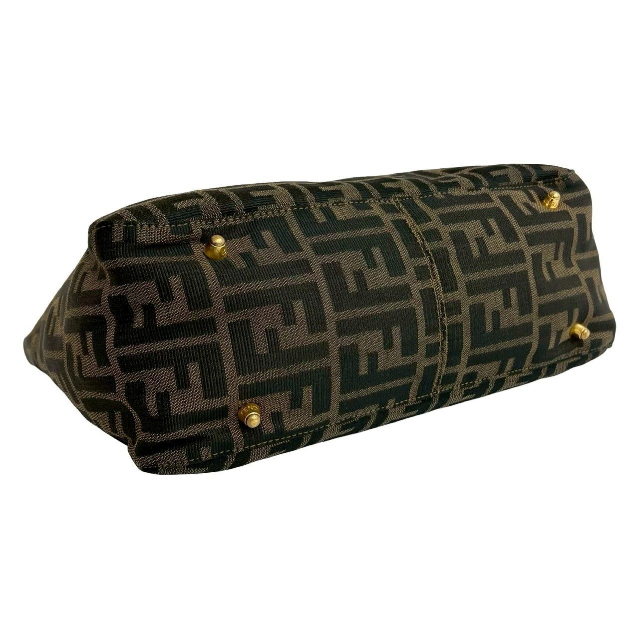 Fendi Fendi Fendi Zucca Canvas Leather Handbag Textile Handbag DUTY FREE for USA Size ONE SIZE - 8 Thumbnail