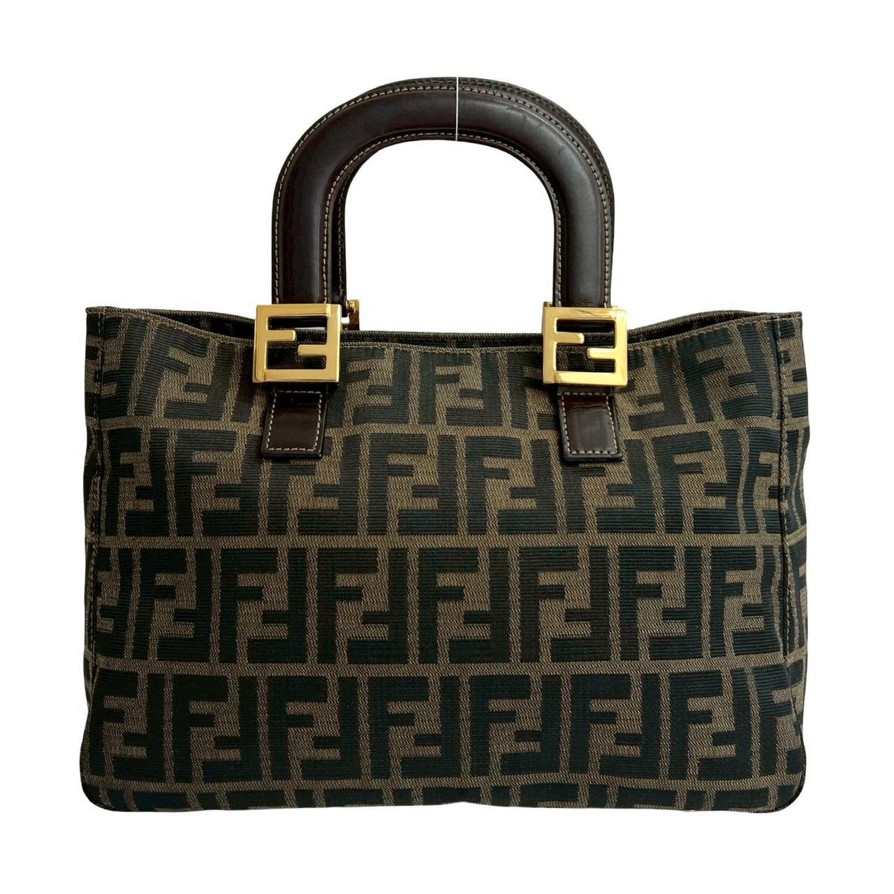 Fendi Fendi Fendi Zucca Canvas Leather Handbag Textile Handbag DUTY FREE for USA Size ONE SIZE - 2 Thumbnail