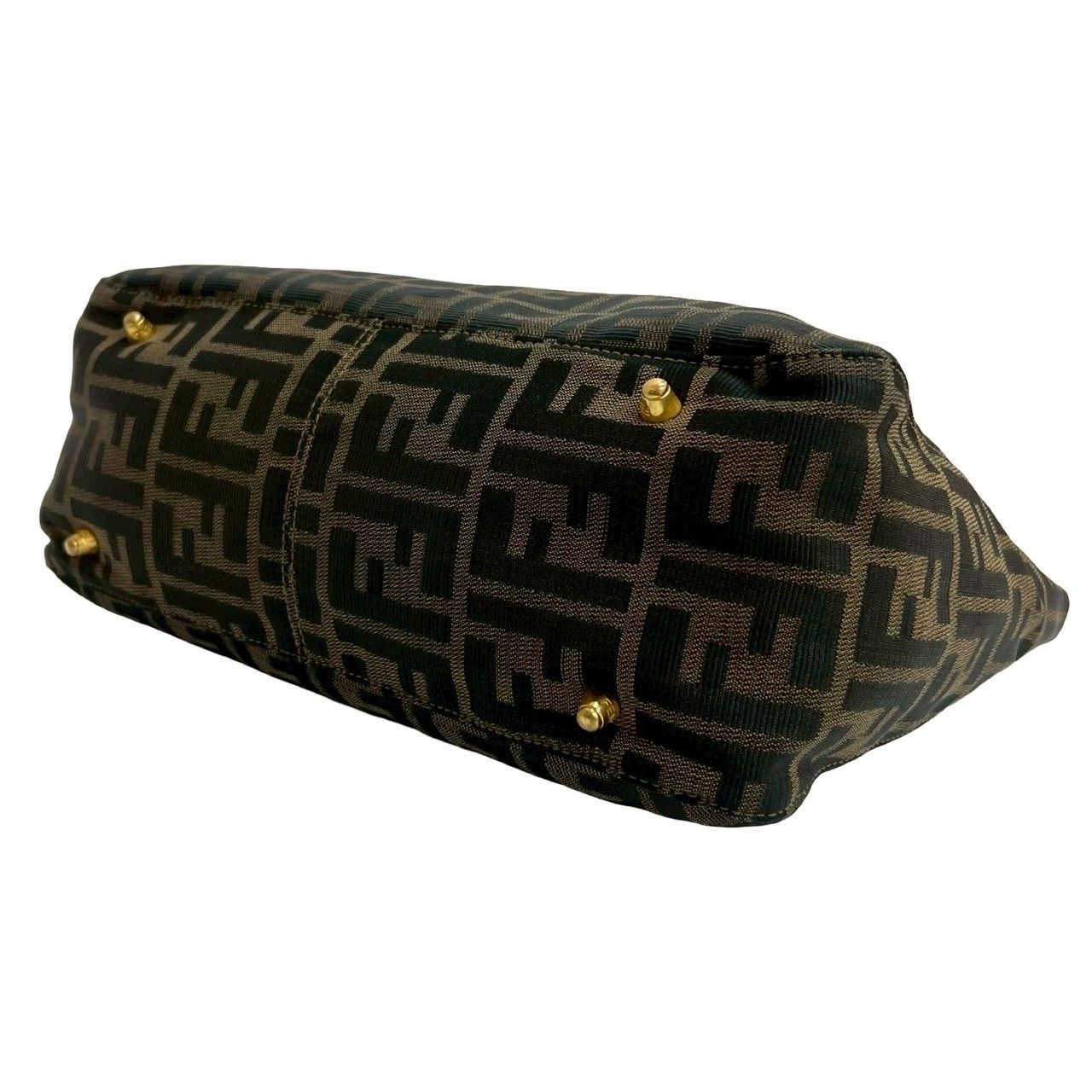 Fendi Fendi Fendi Zucca Canvas Leather Handbag Textile Handbag DUTY FREE for USA Size ONE SIZE - 9 Thumbnail