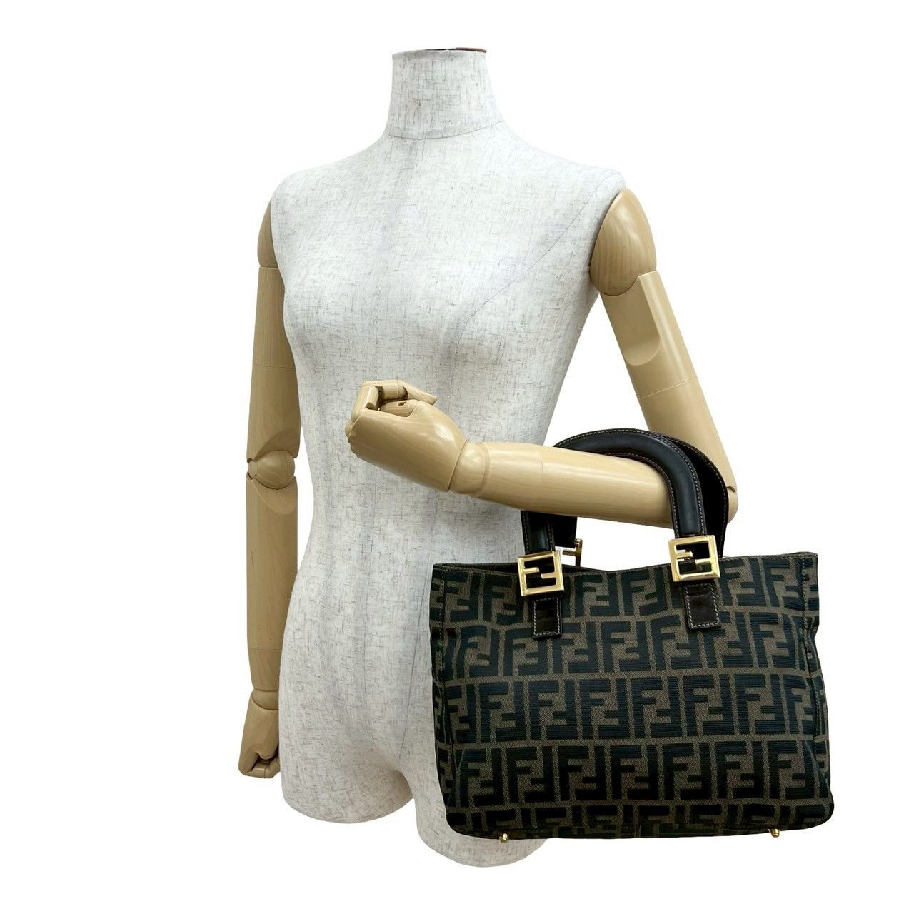 Fendi Fendi Fendi Zucca Canvas Leather Handbag Textile Handbag DUTY FREE for USA Size ONE SIZE - 3 Thumbnail