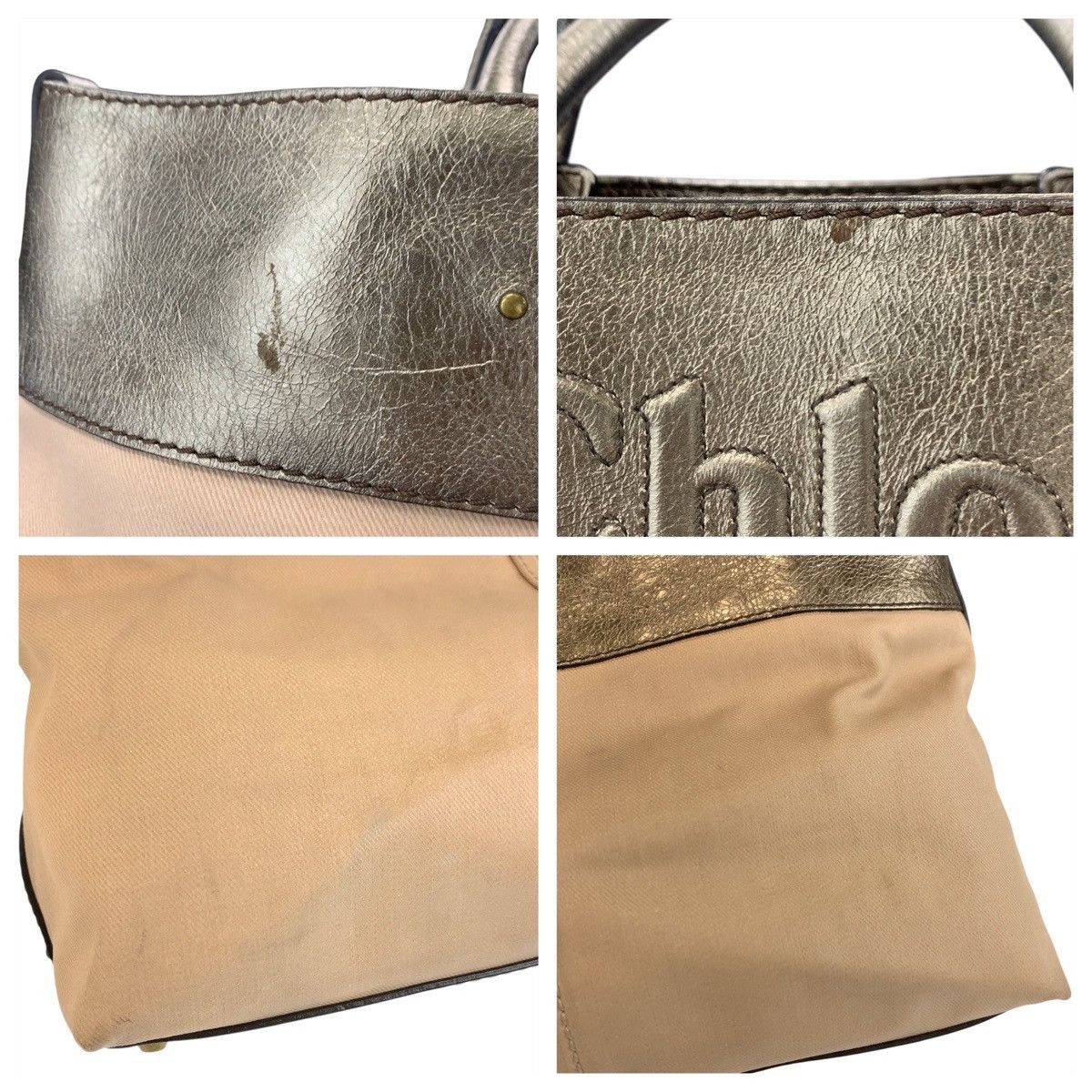 Chloe Chloe Chloe Canvas Leather Tote Bag Textile Tote Bag DUTY FREE for USA Size ONE SIZE - 5 Thumbnail