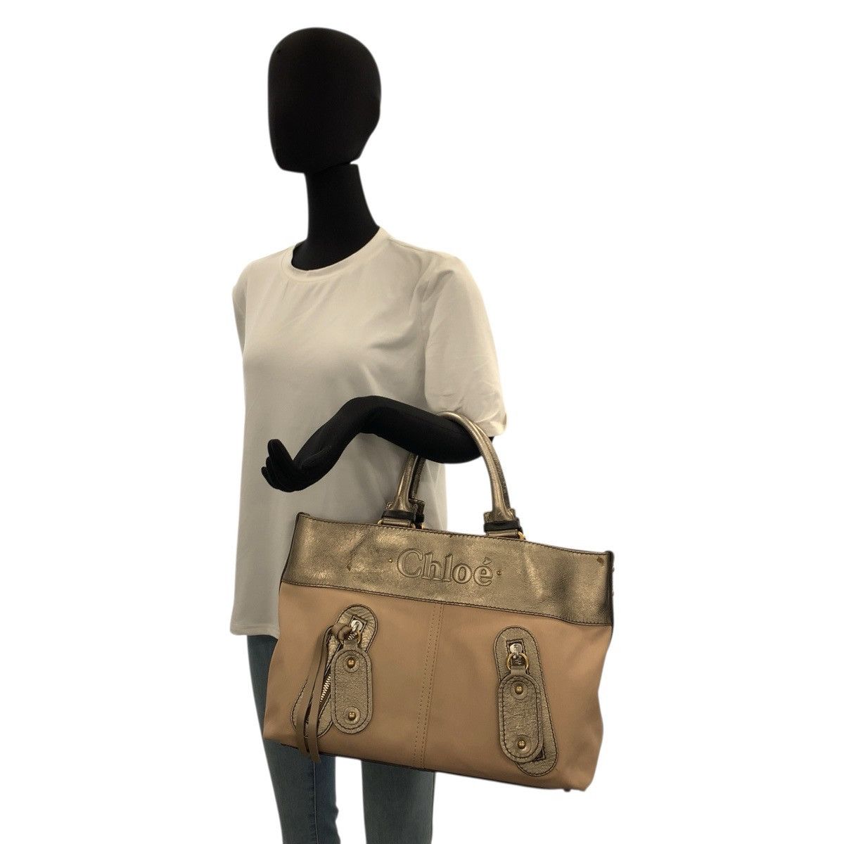 Chloe Chloe Chloe Canvas Leather Tote Bag Textile Tote Bag DUTY FREE for USA Size ONE SIZE - 7 Thumbnail