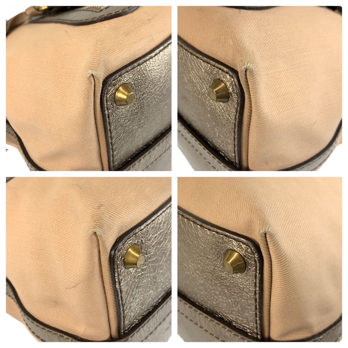 Chloe Chloe Chloe Canvas Leather Tote Bag Textile Tote Bag DUTY FREE for USA Size ONE SIZE - 4 Thumbnail