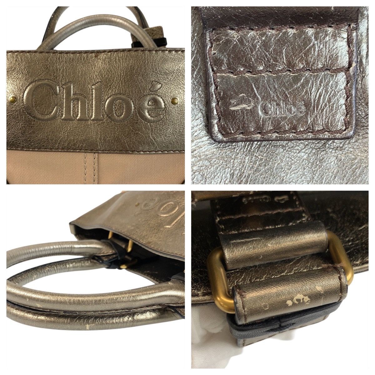 Chloe Chloe Chloe Canvas Leather Tote Bag Textile Tote Bag DUTY FREE for USA Size ONE SIZE - 3 Thumbnail