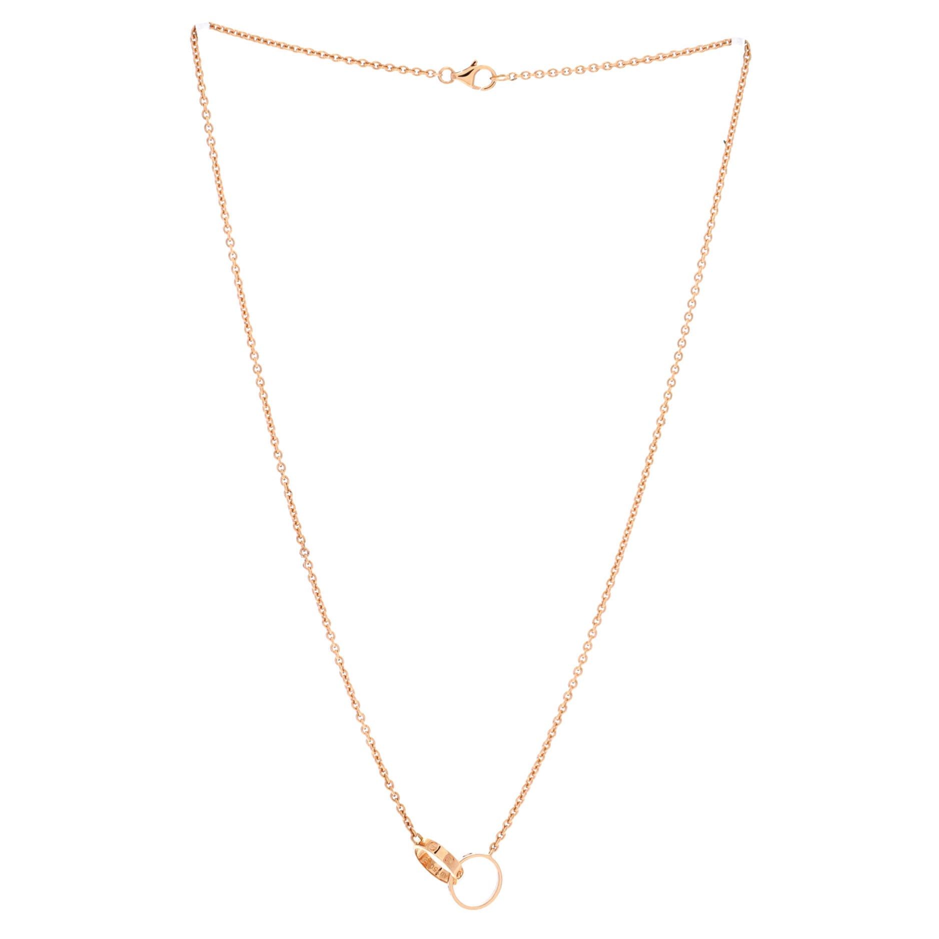 Cartier Love Interlocking Necklace Size ONE SIZE - 3 Thumbnail